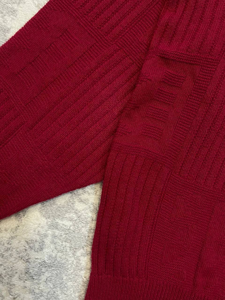 Lacoste Vintage Lacoste Cotton/Acrylic Sweater France Burgundy Size US L / EU 52-54 / 3 - 7 Thumbnail