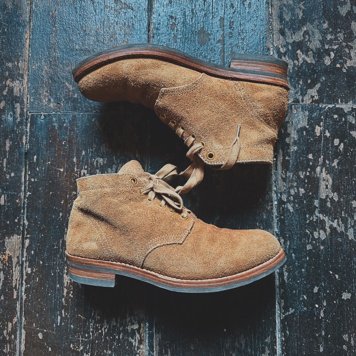 image of Visvim Brigadier Boots Folk in Camel, Men's (Size 8.5)
