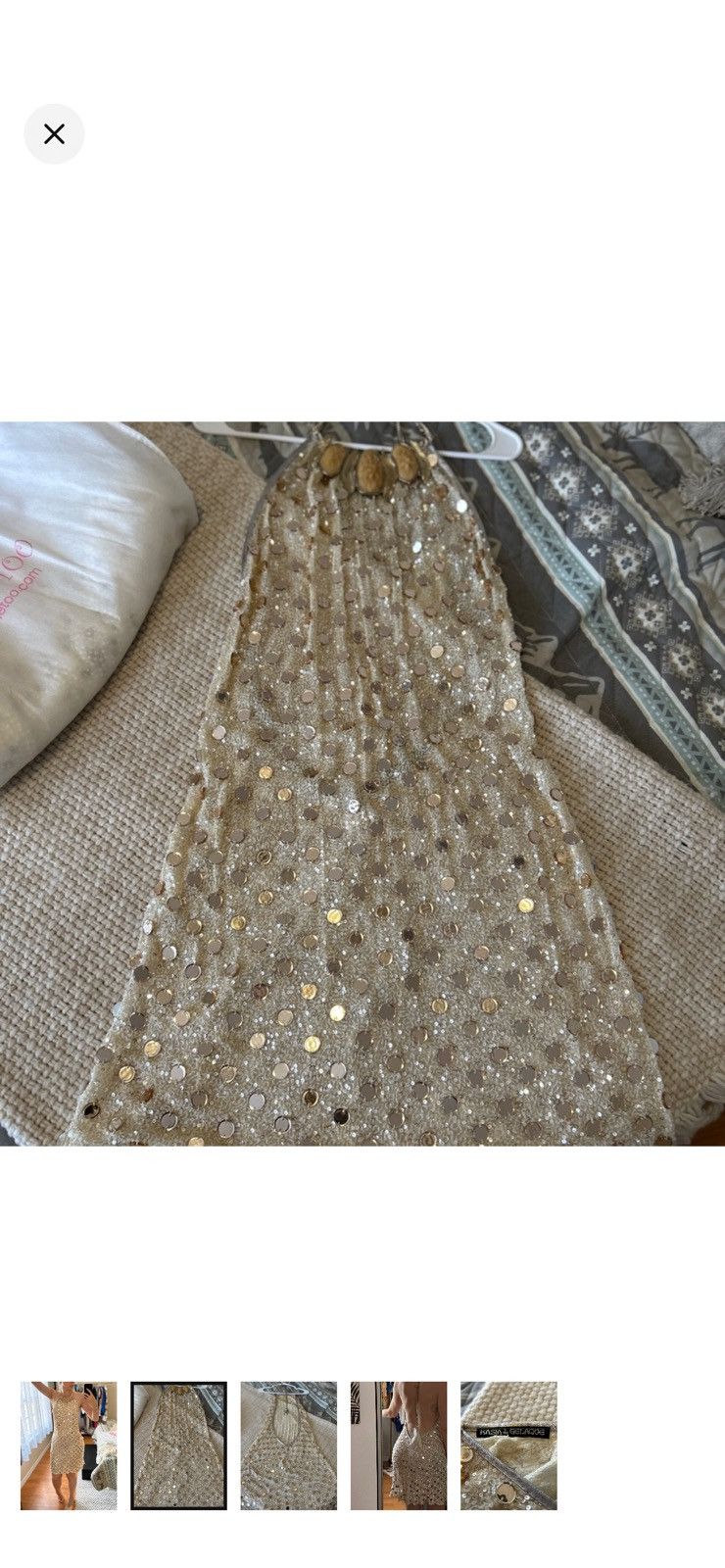 Other (Limited Edition) Kaisa de Gelaque Gold Embellishment Midi Size S / US 4 / IT 40 - 3 Thumbnail