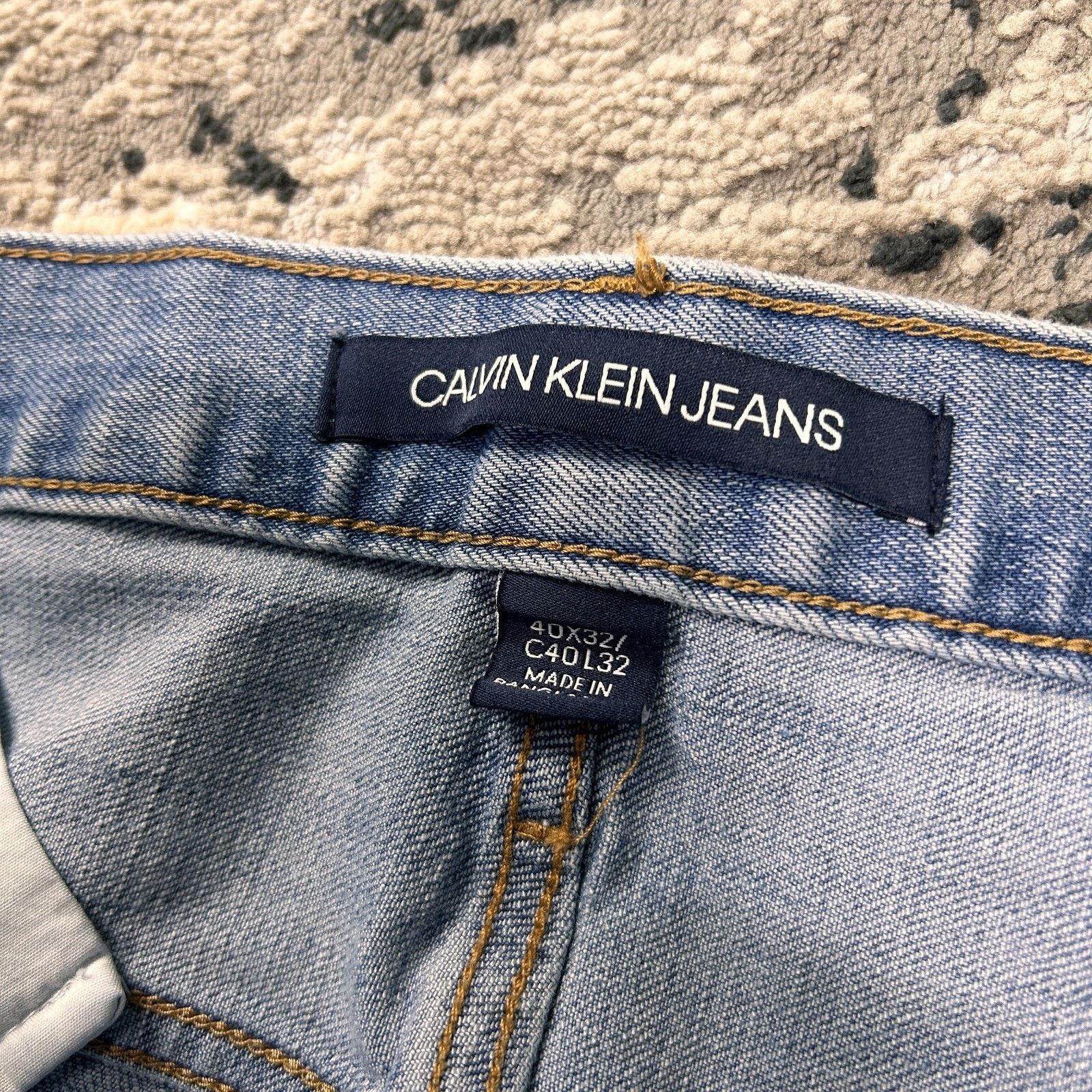 Calvin Klein Calvin Klein Straight Jeans Mens 40x32 Blue Denim Cotton Size US 40 / EU 56 - 5 Thumbnail