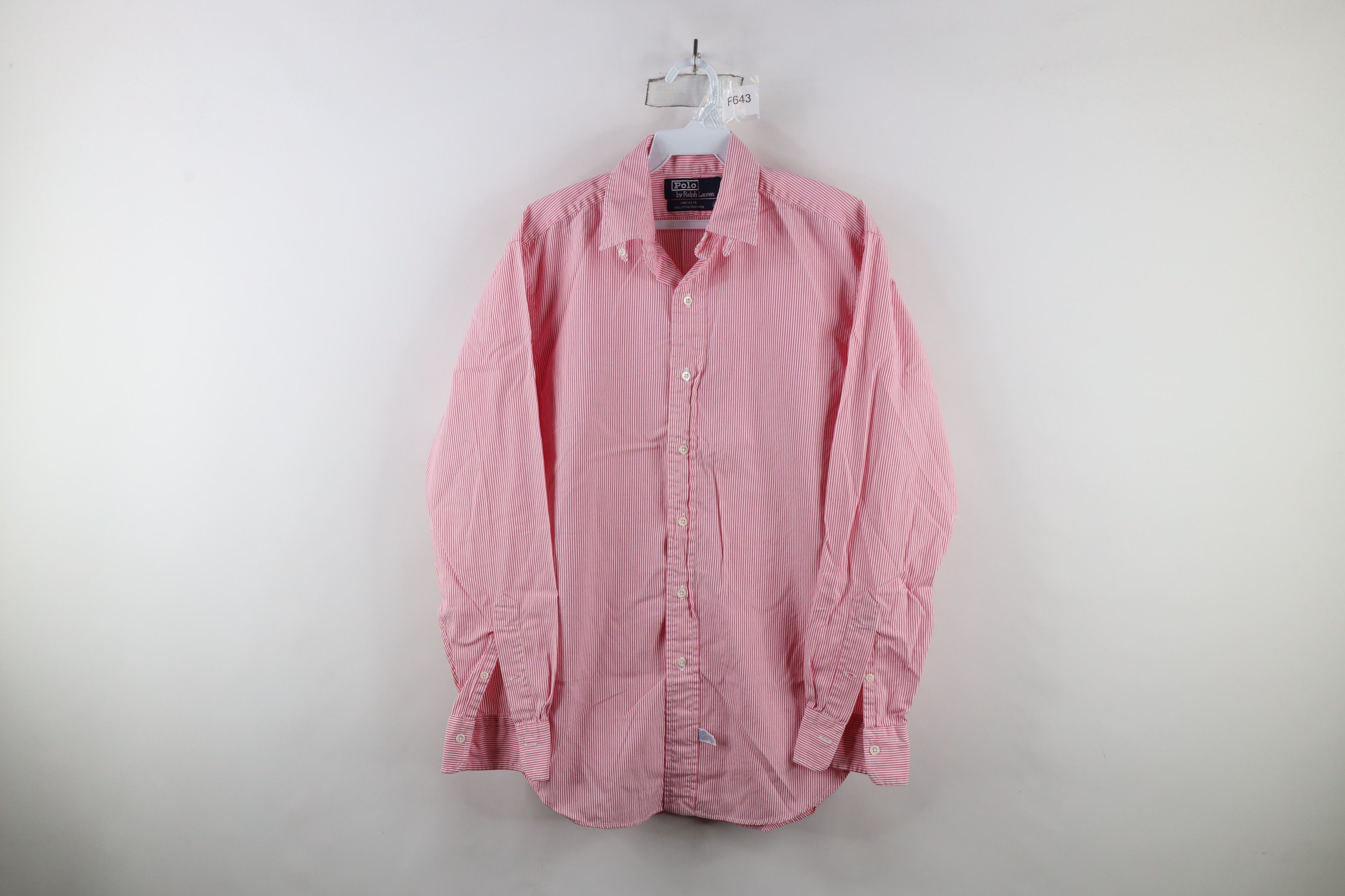 Ralph Lauren × Vintage Vintage 90s Ralph Lauren Cotton Striped Button Shirt USA Size US M / EU 48-50 / 2 - 1 Thumbnail
