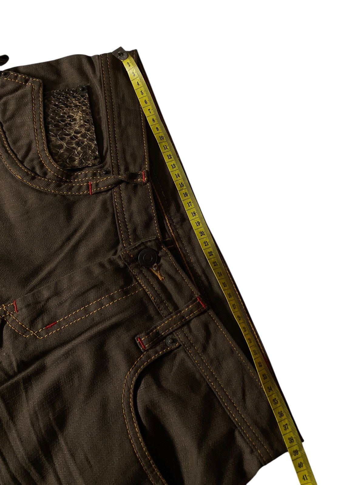 If Six Was Nine 2000's Modern Lovers Snakeskin Flared Jeans Size US 28 / EU 44 - 5 Thumbnail