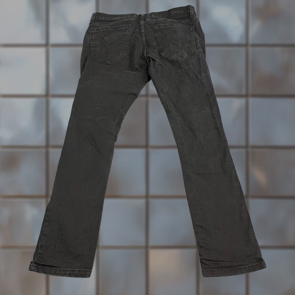 Guess GUESS Jeans Slim Tapered 36 Dark Black Distressed Stretch Denim Mens 5-Pocket Size US 36 / EU 52 - 1 Thumbnail