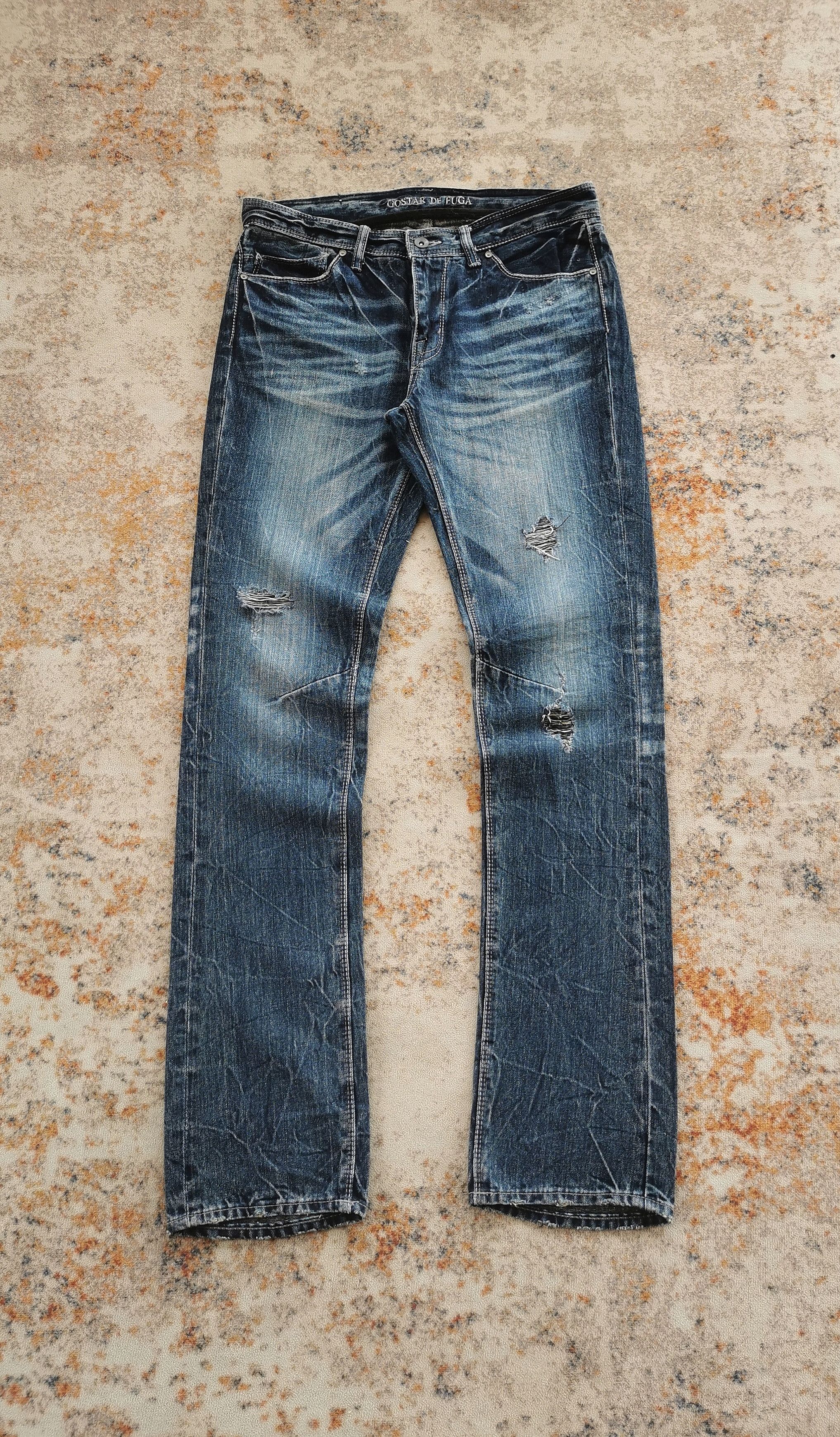 GOSTAR DE FUGA Go Star De Fuga Distressed Whisker Clawmark Jeans 32x33.5 Size US 32 / EU 48 - 1 Thumbnail
