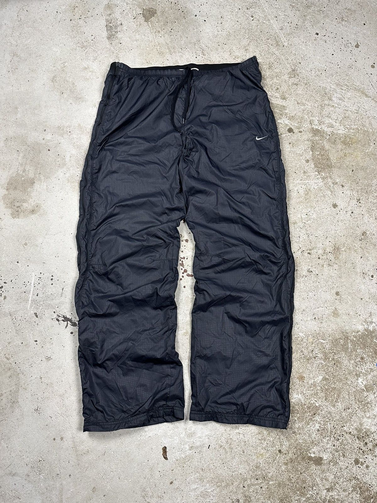 Nike ‼️ Vintage y2k Nike Carbon Track Pants Swoosh Full Zip Baggy Size US 32 / EU 48 - 1 Thumbnail