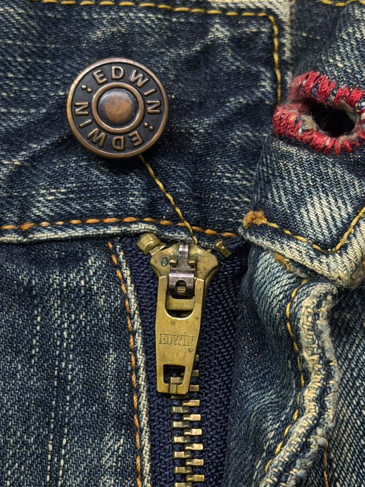 Edwin Vintage 00s Edwin 504 Japan, Vintage Faded Denim Jeans | W34 Size US 34 / EU 50 - 10 Thumbnail