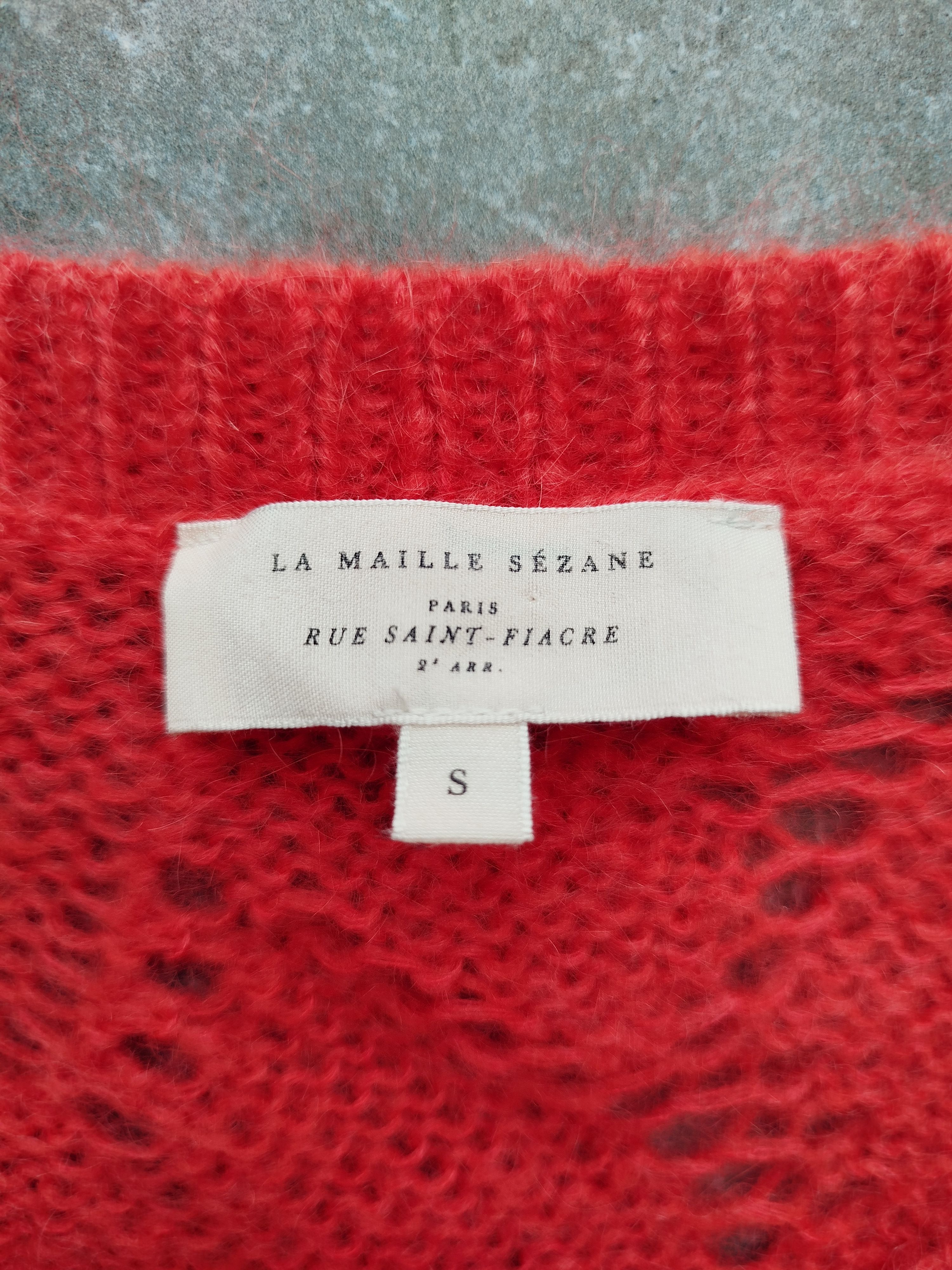 Sezane Sweater Jumper Coral Lace Knit Mohair Merino Size S Size S / US 4 / IT 40 - 16 Thumbnail