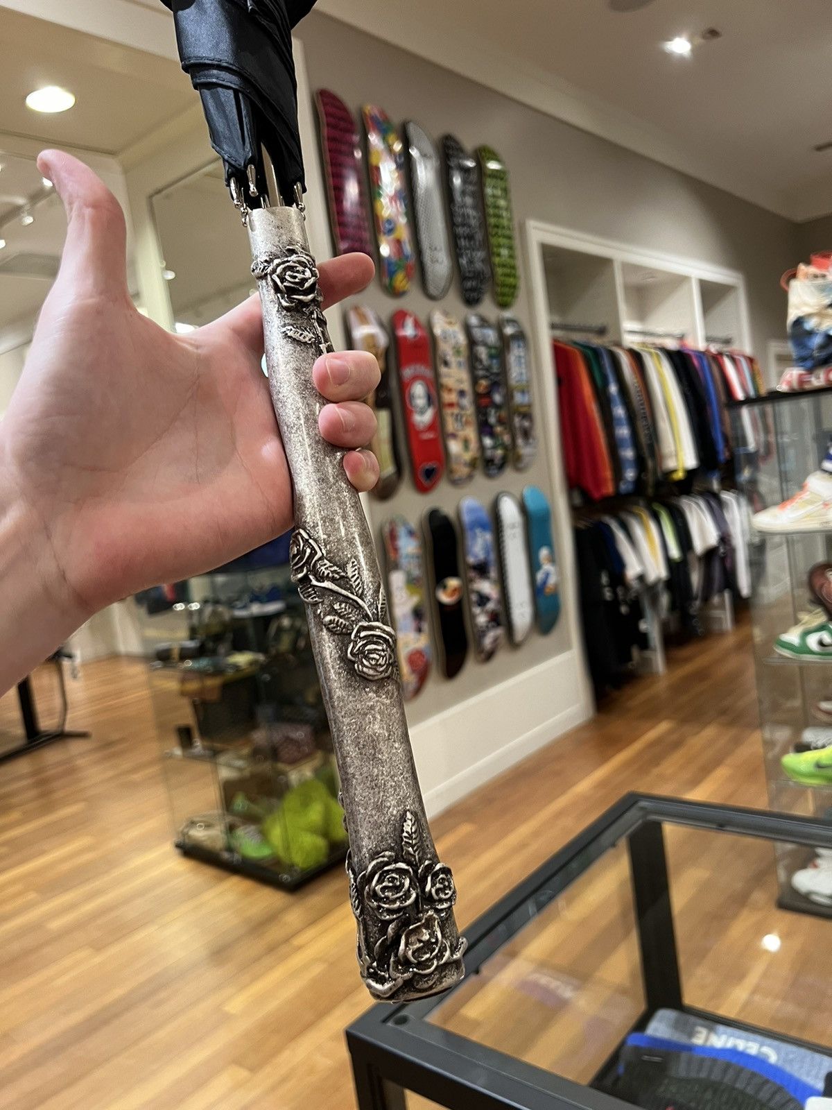 Enfants Riches Deprimes Enfants Riches Deprimes Rose Thorn Handle Umbrella Size ONE SIZE - 9 Thumbnail