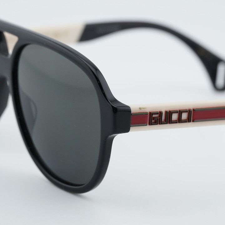 Gucci Gucci GG0463S 002 Sunglasses Black Aviator Frame, Grey Size ONE SIZE - 9 Thumbnail