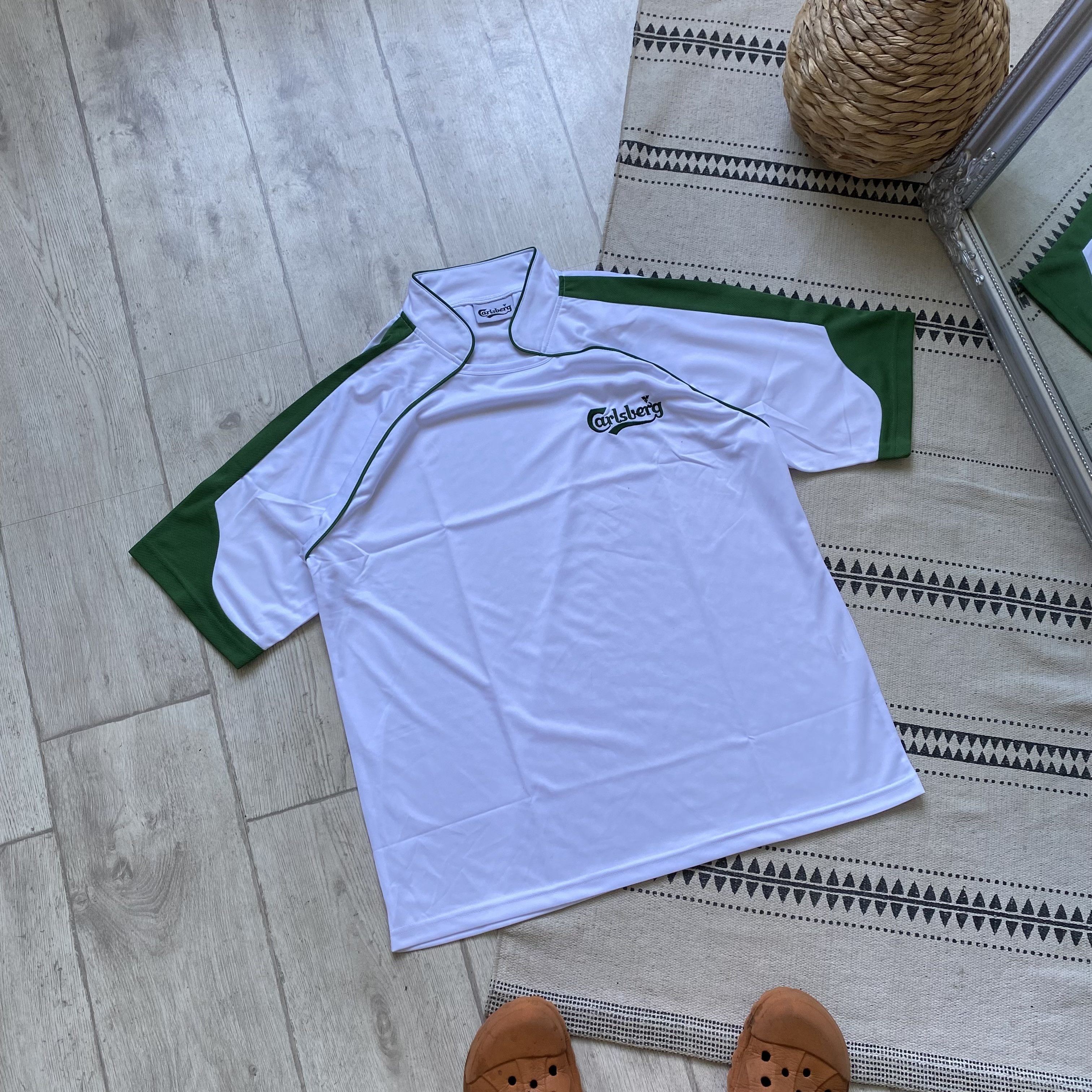 Reebok 🍺 Blockore Vintage England Carlsberg Jersey Soccer Rugby Size US L / EU 52-54 / 3 - 7 Thumbnail