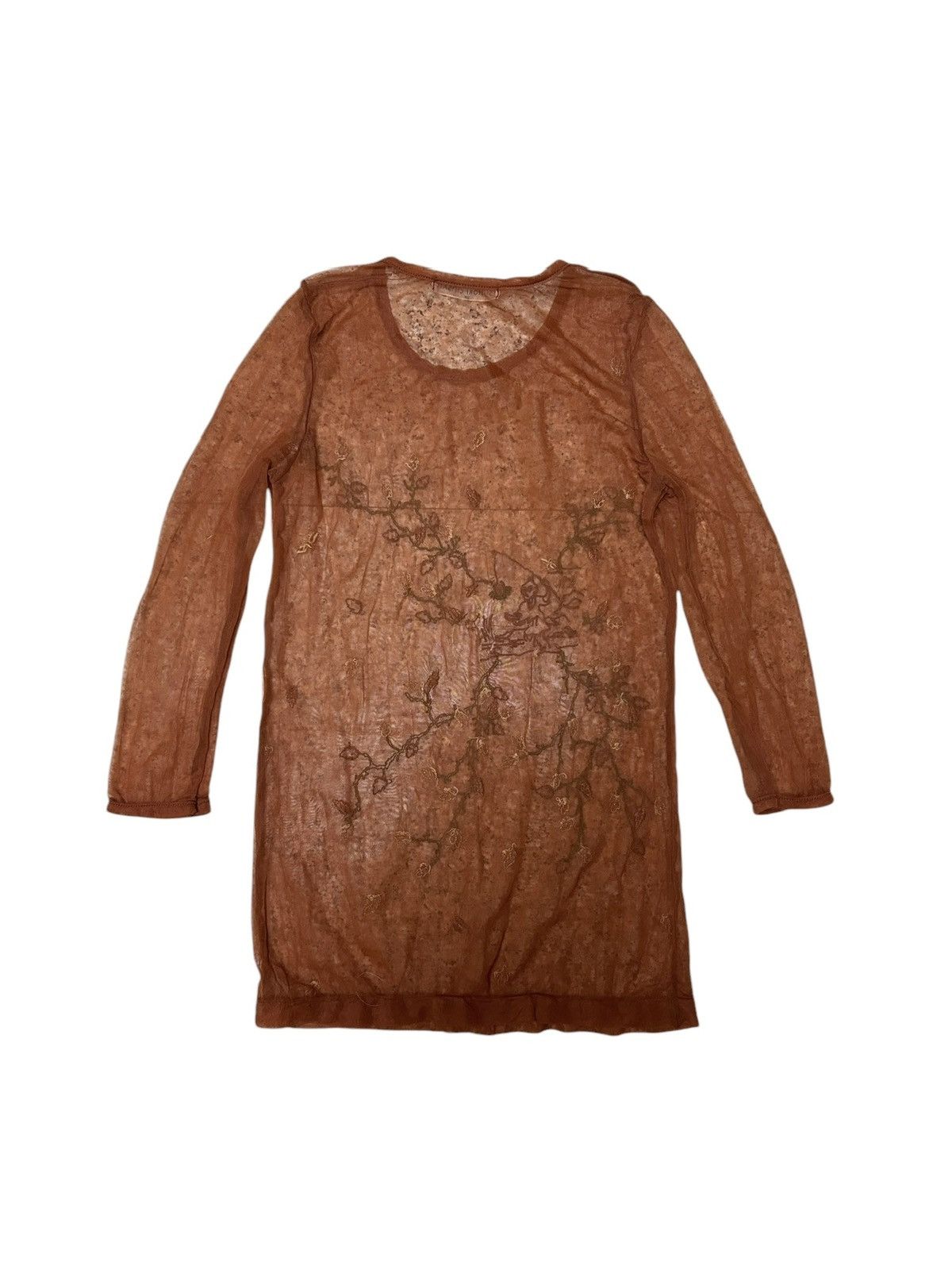 Issey Miyake Floral Embroidered Mesh Top Size M / US 6-8 / IT 42-44 - 4 Thumbnail