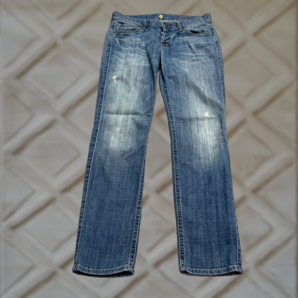 7 For All Mankind 7 For All Mankind Jeans Women 25 Slim Skinny Denim 5-Pocket Blue Button Fly Size 42" / US 20 - 1 Thumbnail