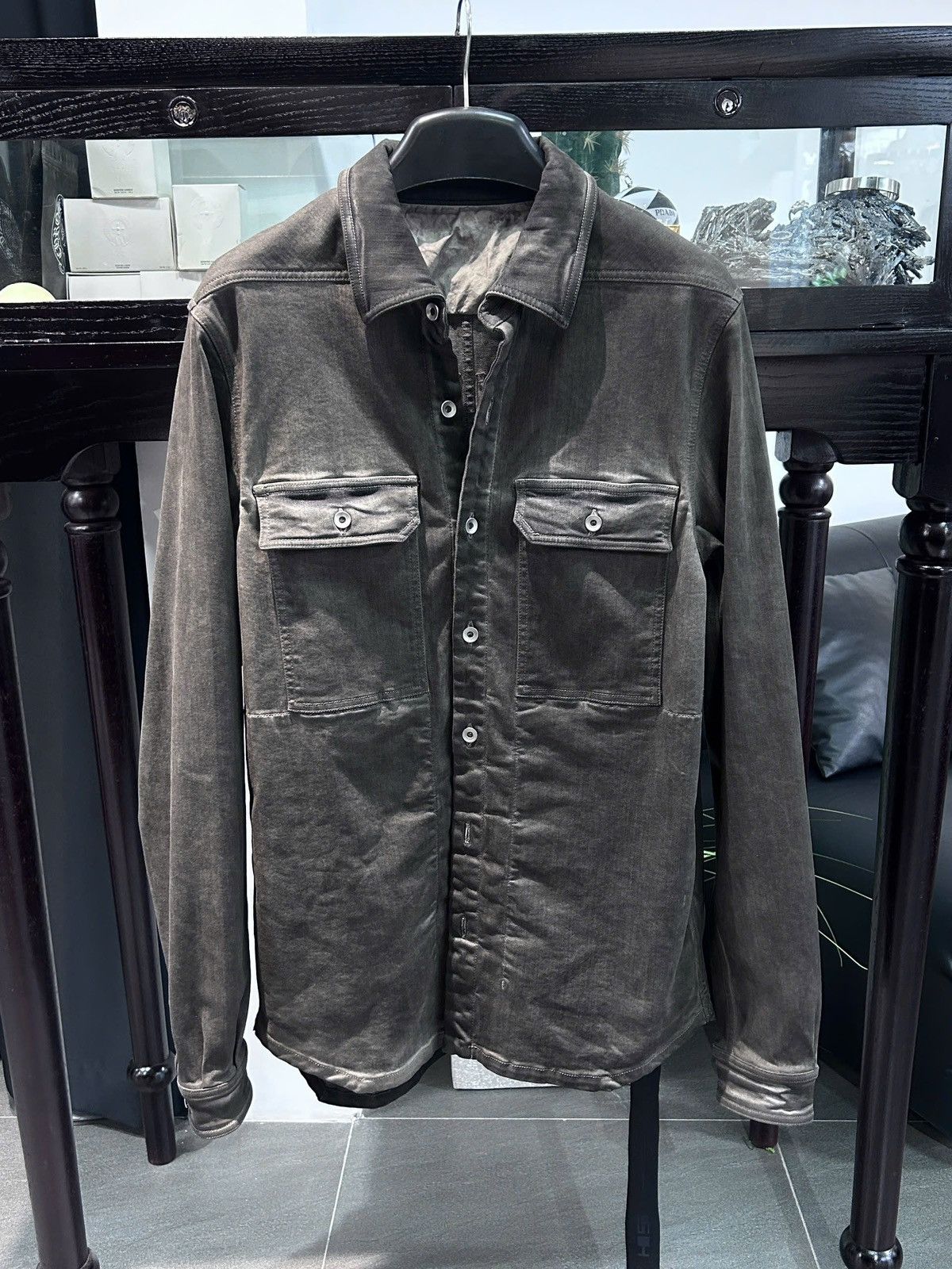 Rick Owens Drkshdw Rick Owens Drkshdw Outer Shirt Dark Brown Size US XS / EU 42 / 0 - 1 Thumbnail