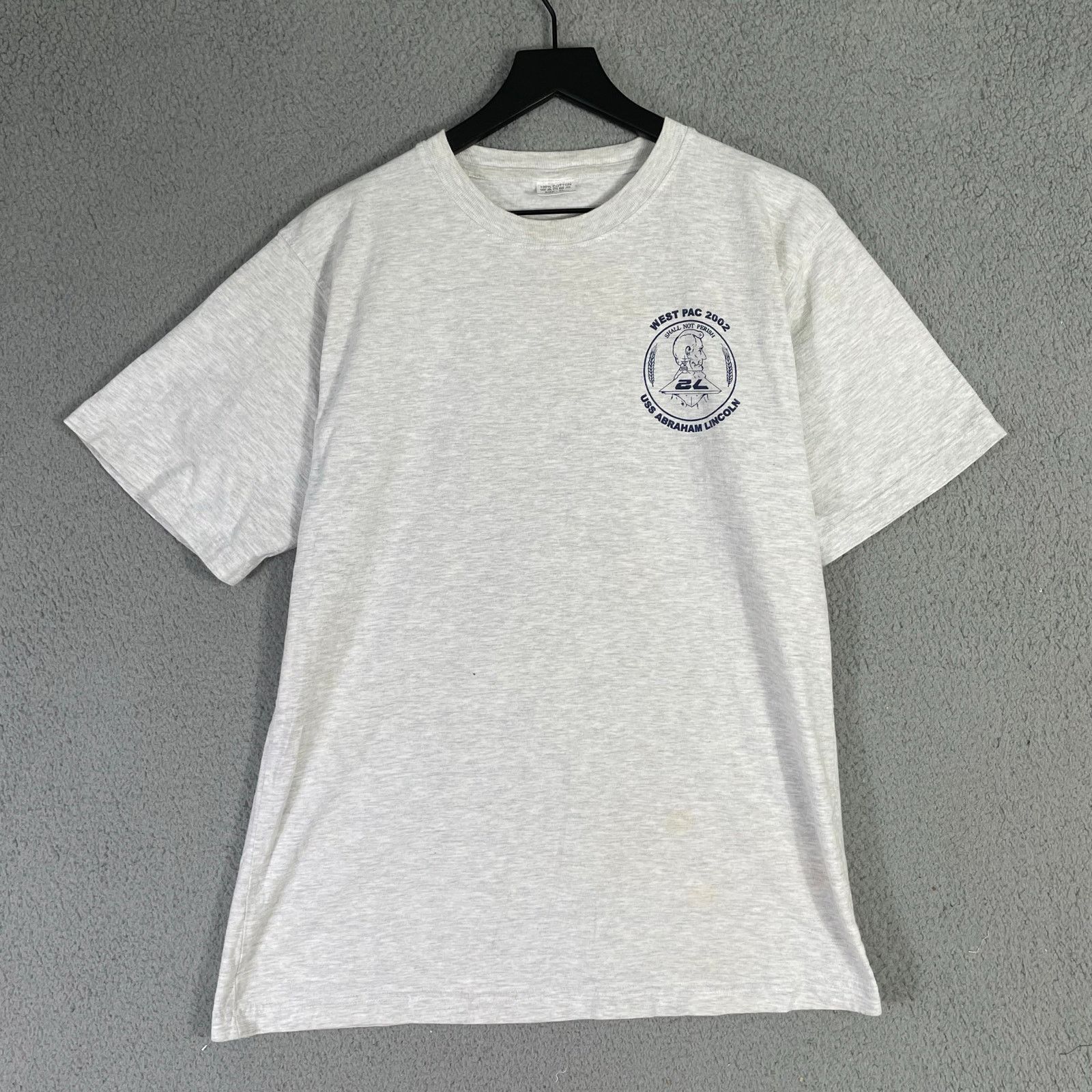Vintage Vintage USS Abraham Lincoln West Pac 2002 Navy T-Shirt XL Size US XL / EU 56 / 4 - 6 Thumbnail