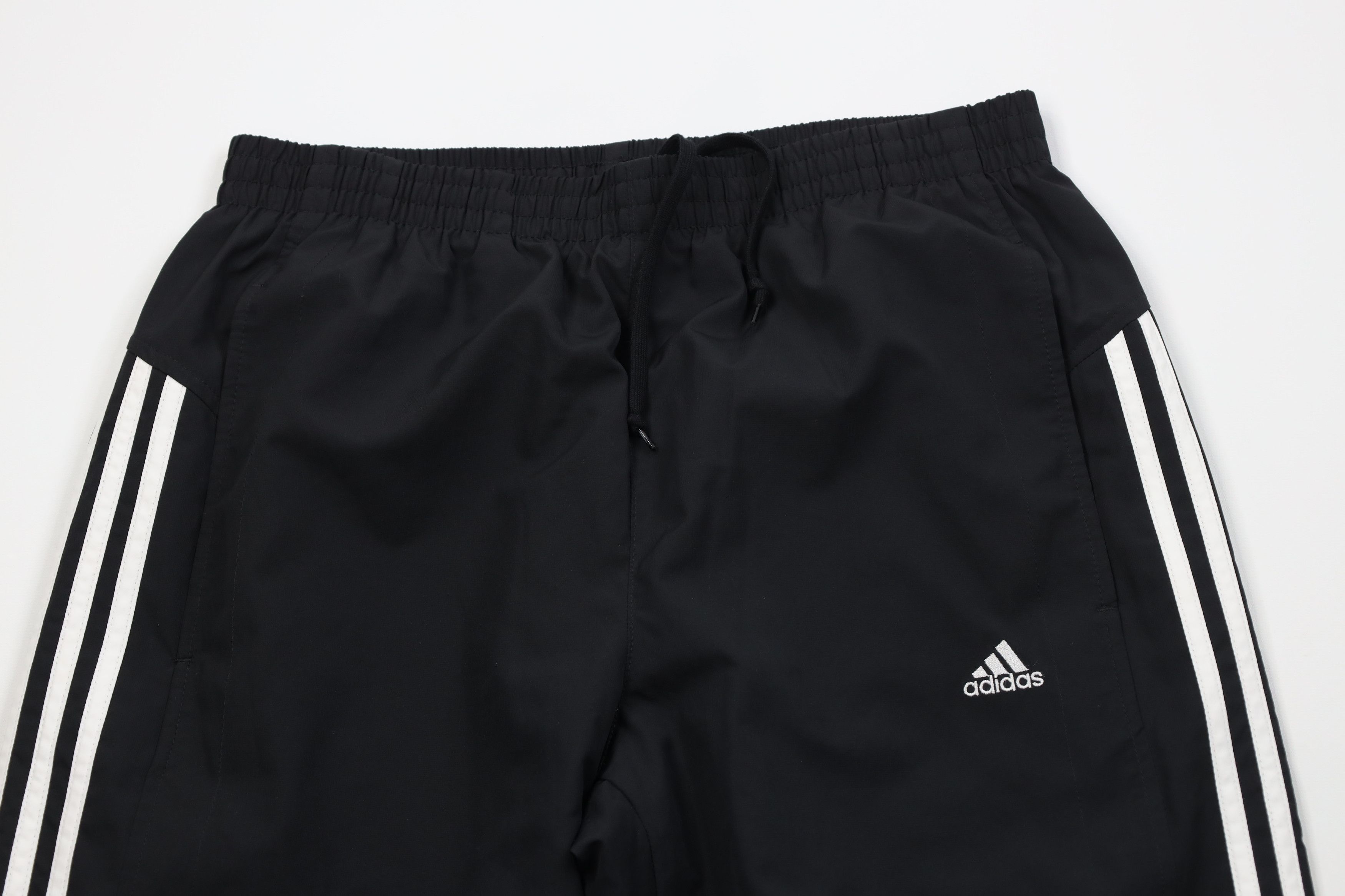 Adidas Vintage Y2K Adidas Lined Wide Leg Windbreaker Pants Black Size US 34 / EU 50 - 2 Thumbnail