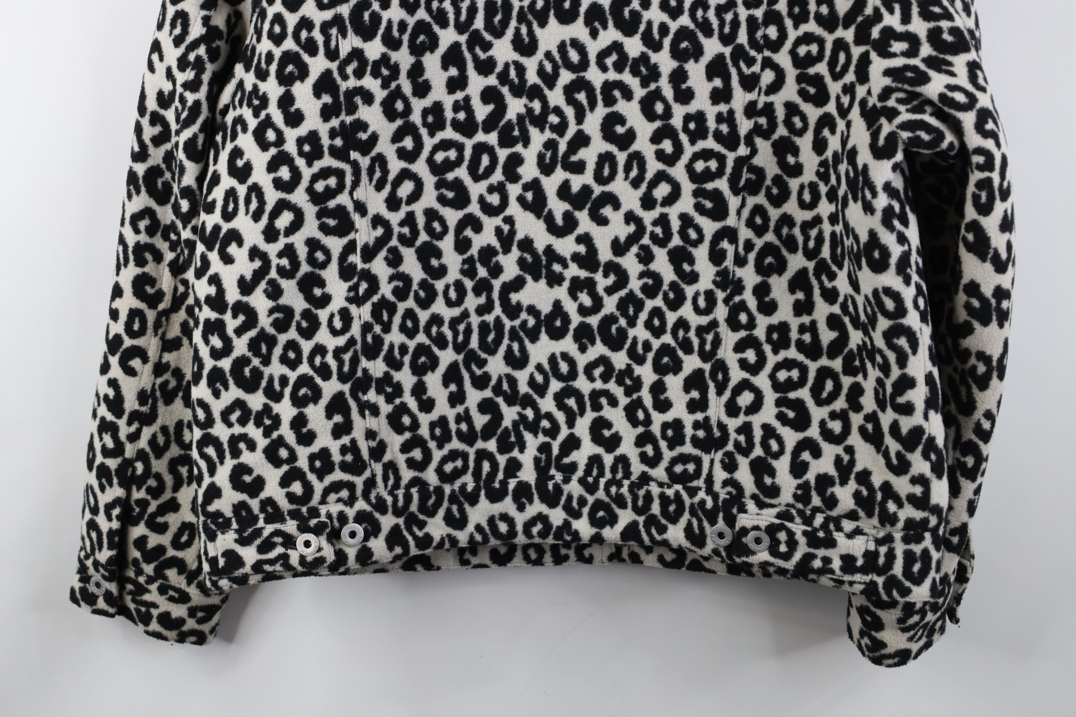 Levi's Vintage Y2K Levis Cheetah Quilted Fleece Trucker Jacket Size L / US 10 / IT 46 - 15 Thumbnail
