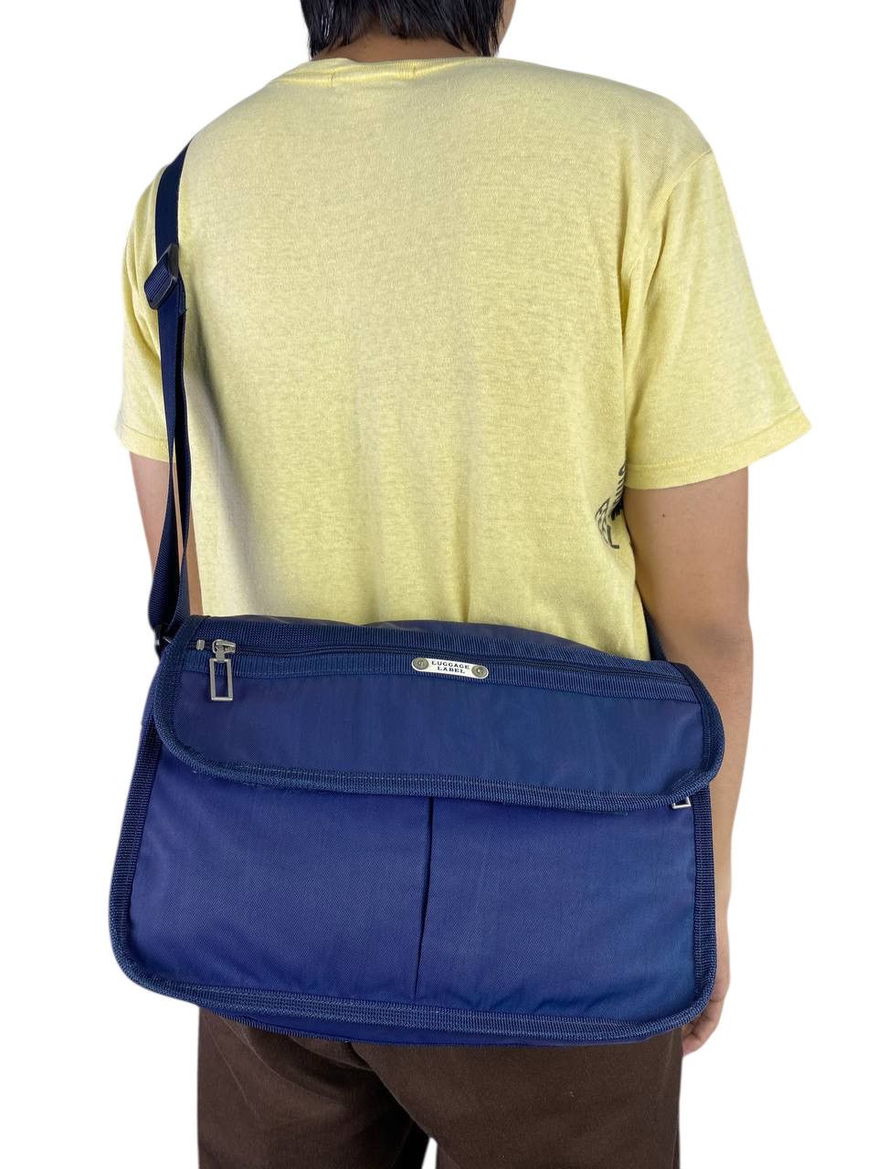 Luggage Label By Porter Canvas Blue Medium Shoulder Bag