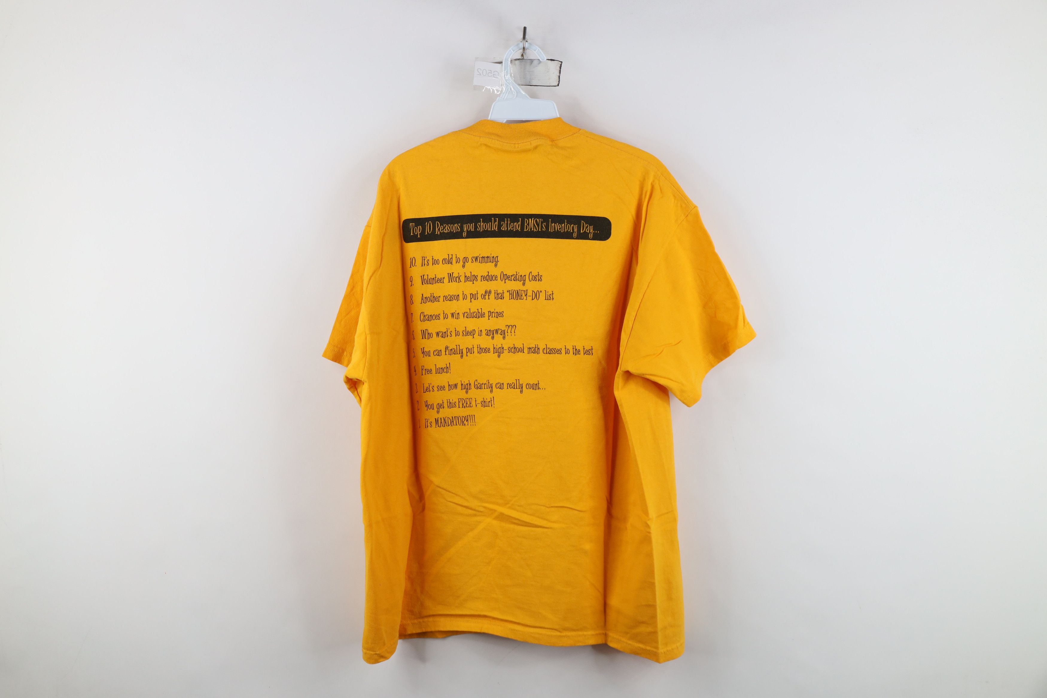 Vintage Vintage 90s Boise Marketing Services T-Shirt Yellow USA Size US L / EU 52-54 / 3 - 10 Thumbnail