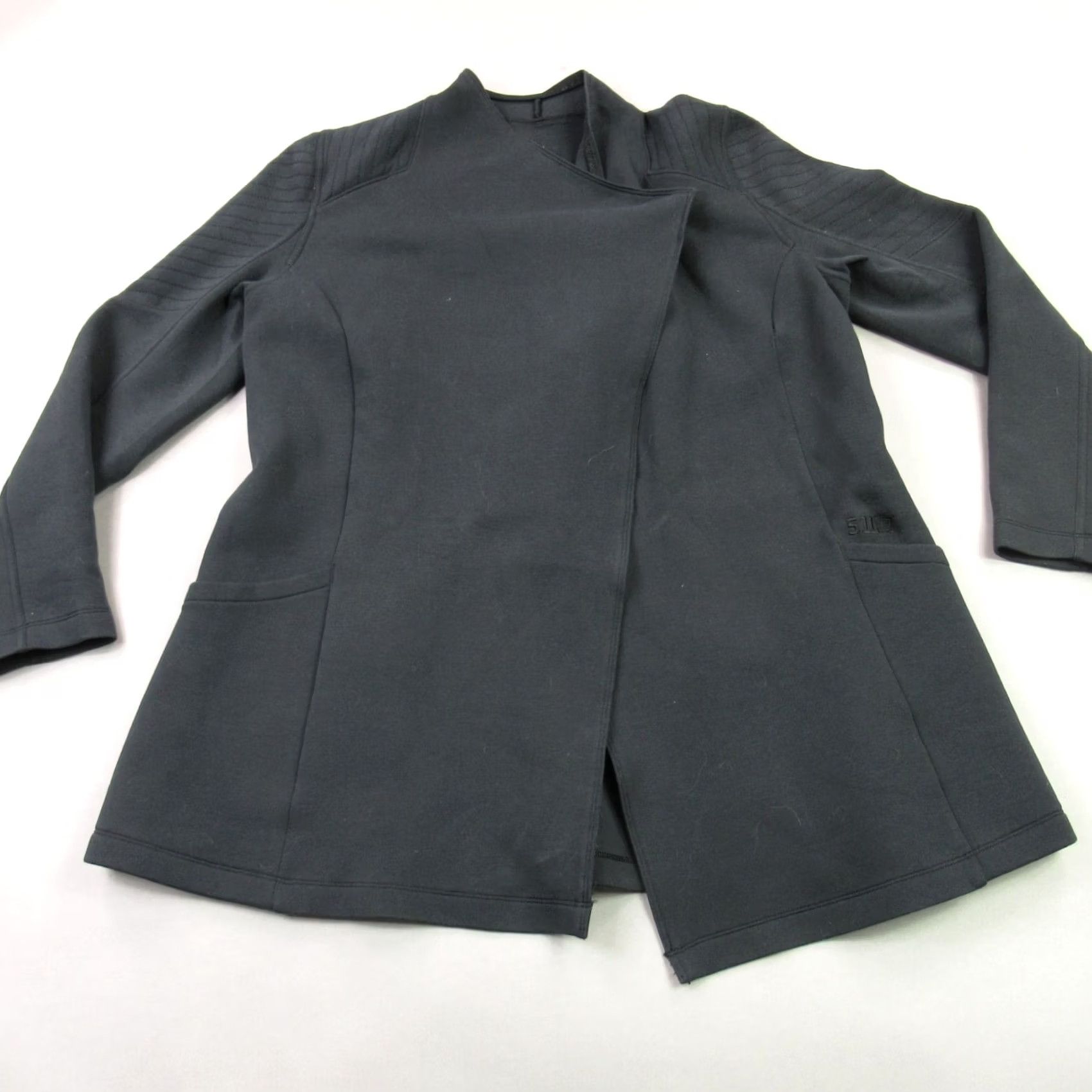 Vintage 5.11 Shirt Womens Large Long Sleeve Snap Front Pockets Black Casual Outdoor Knit Cotton Blend Lightweight All Seasons Regular Mens Womens Boys Girls Size L / US 10 / IT 46 - 2 Thumbnail