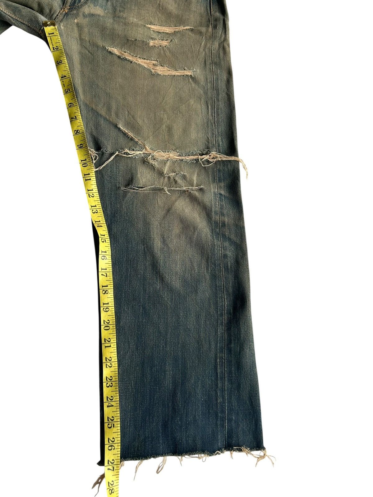 Kapital Thrashed Vintage Sugar Cane Selvedge Denim Jeans Grunge Size US 34 / EU 50 - 24 Thumbnail