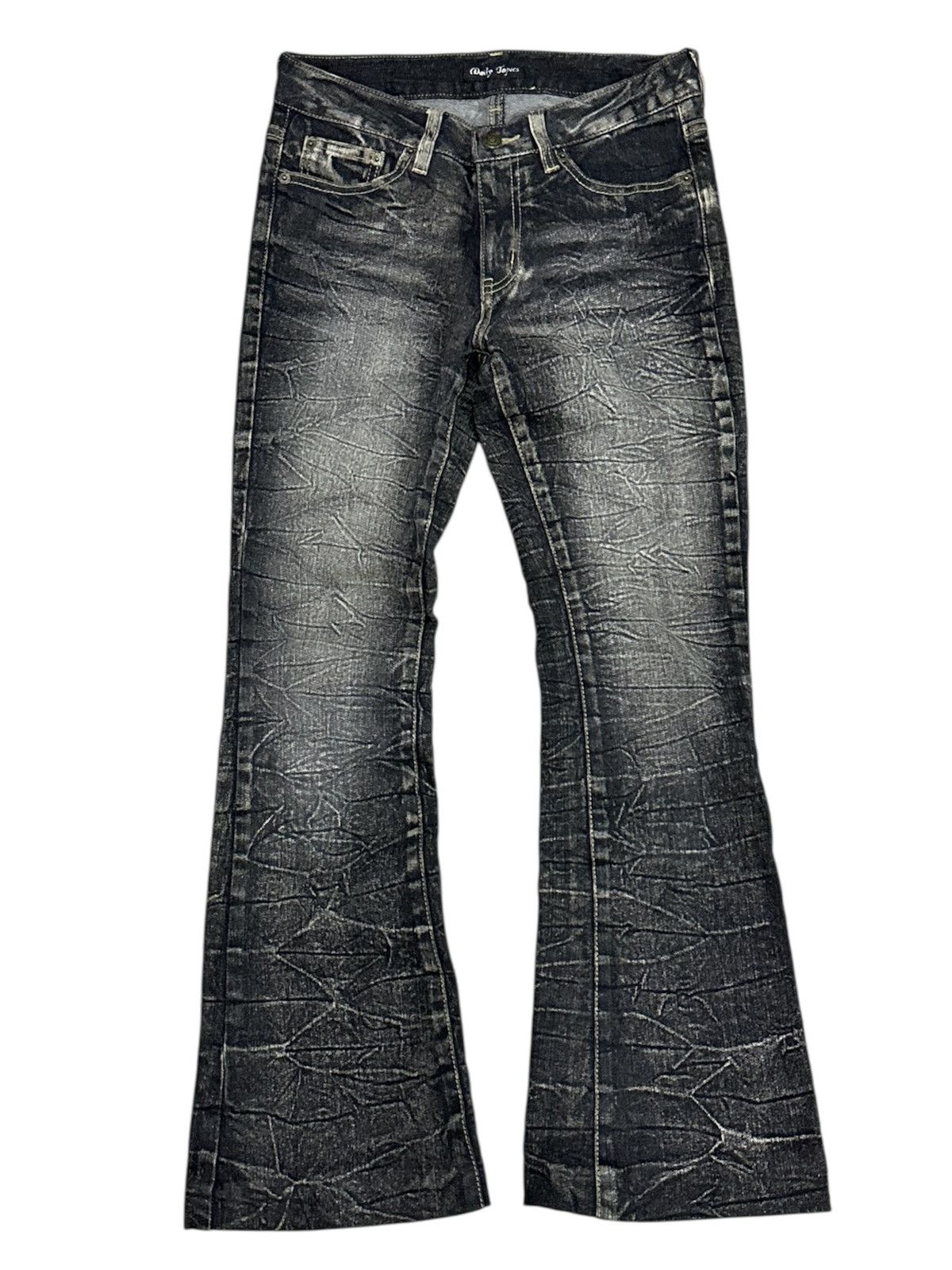 Super Flare Vintage Daily Topics Washed Denim Pants