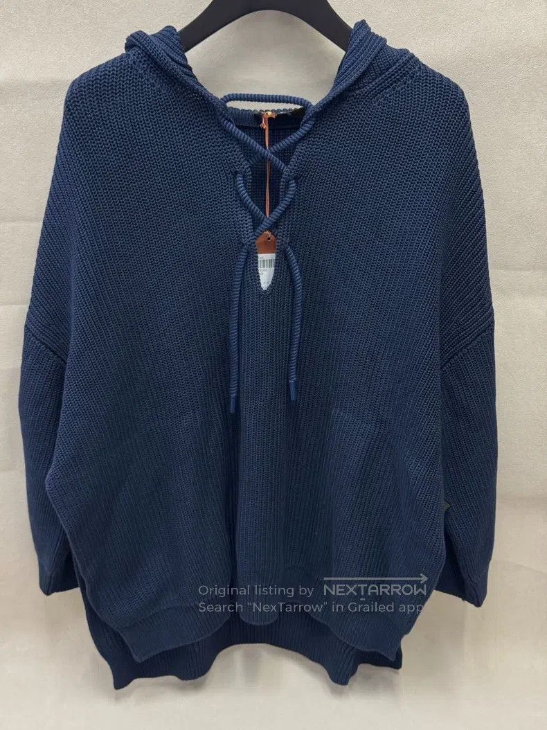 Loro Piana Loro Piana Solid Color Hooded Loose Fit Long Sleeve Knitte Size S / US 4 / IT 40 - 3 Thumbnail