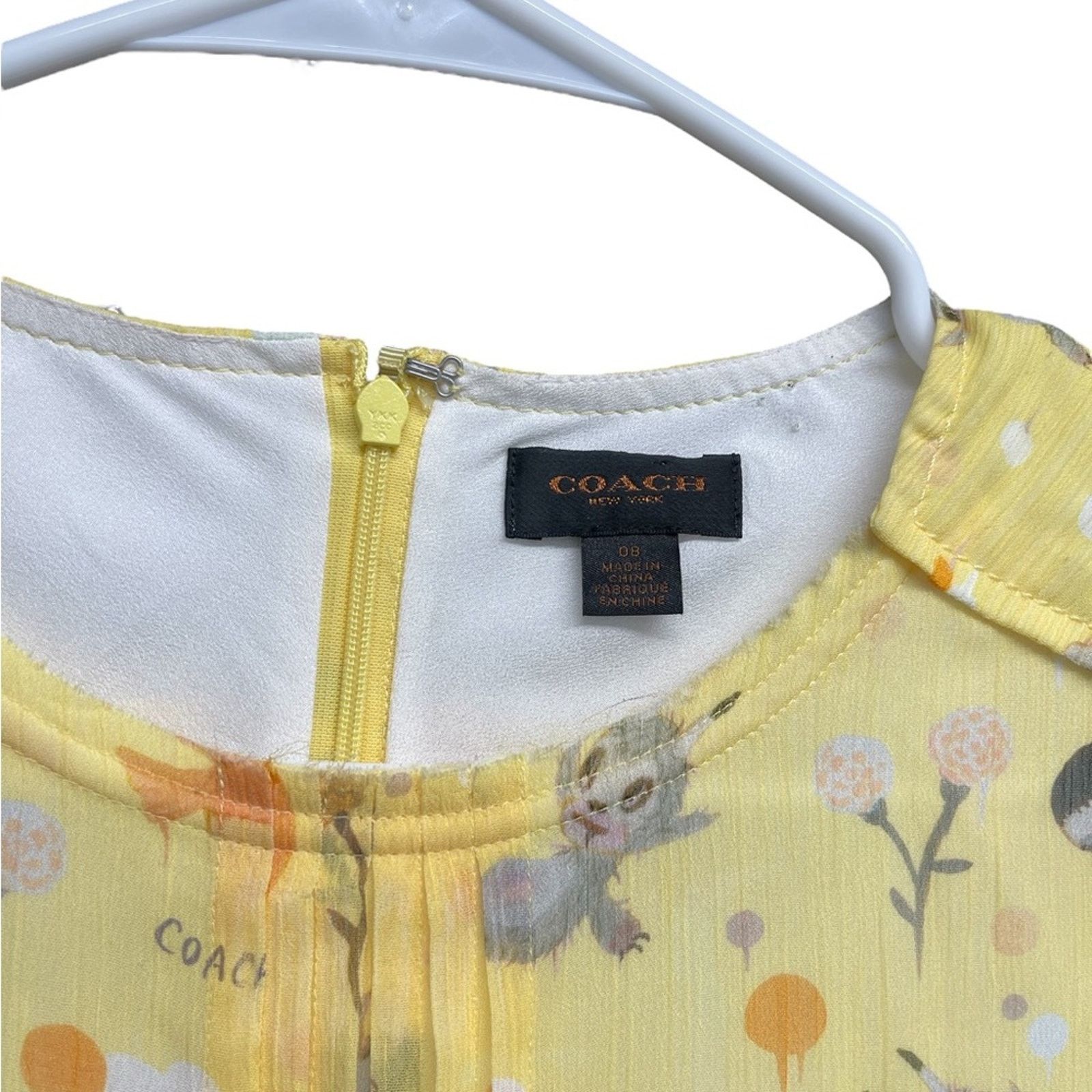 Coach *NWOT* Runway Coach Baseman Yellow Dress Size M / US 6-8 / IT 42-44 - 3 Thumbnail