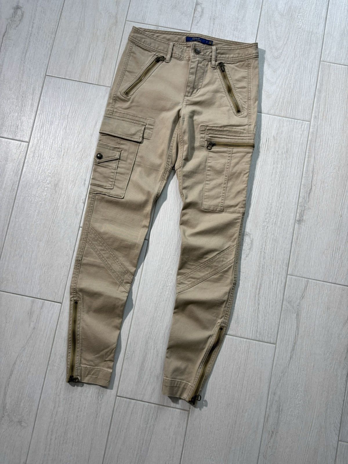 Polo Ralph Lauren Polo Ralph Lauren Cargo Pants Zipper Retro Rare Y2K Size 26" / US 2 / IT 38 - 1 Thumbnail