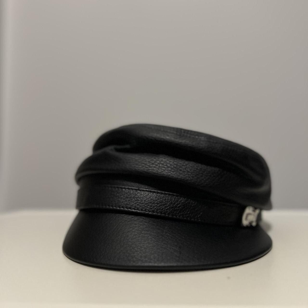 Gucci Gucci Leather Cap with Silver Metal Buckle Size ONE SIZE - 2 Thumbnail
