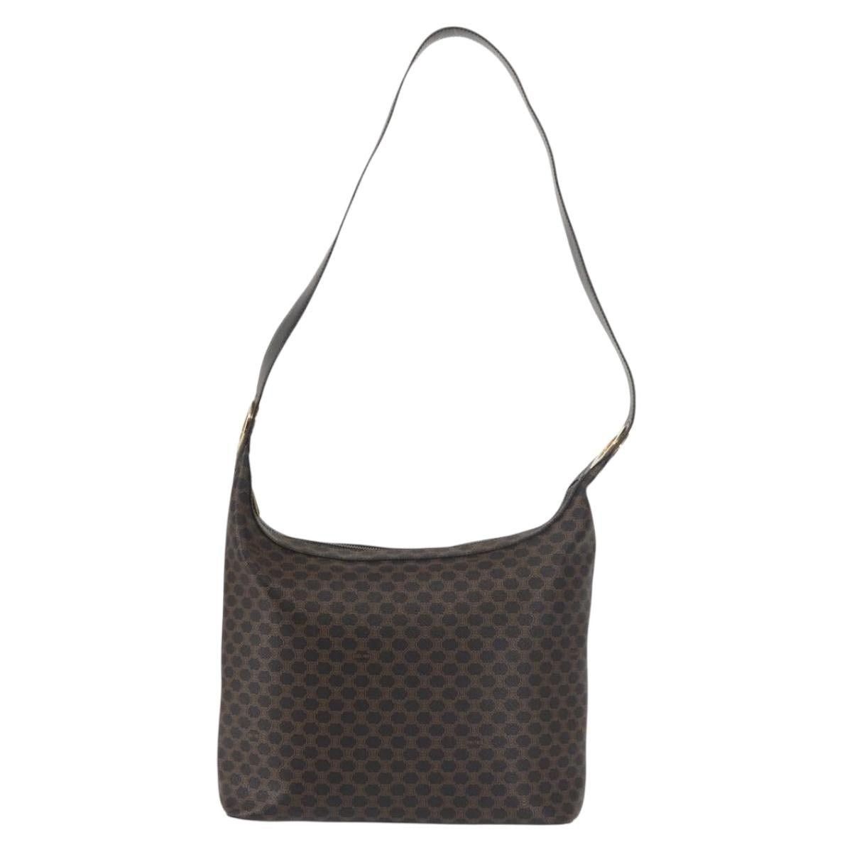 Celine CELINE Macadam Canvas Shoulder Bag Pvc Leather Black Gold Size ONE SIZE - 2 Thumbnail
