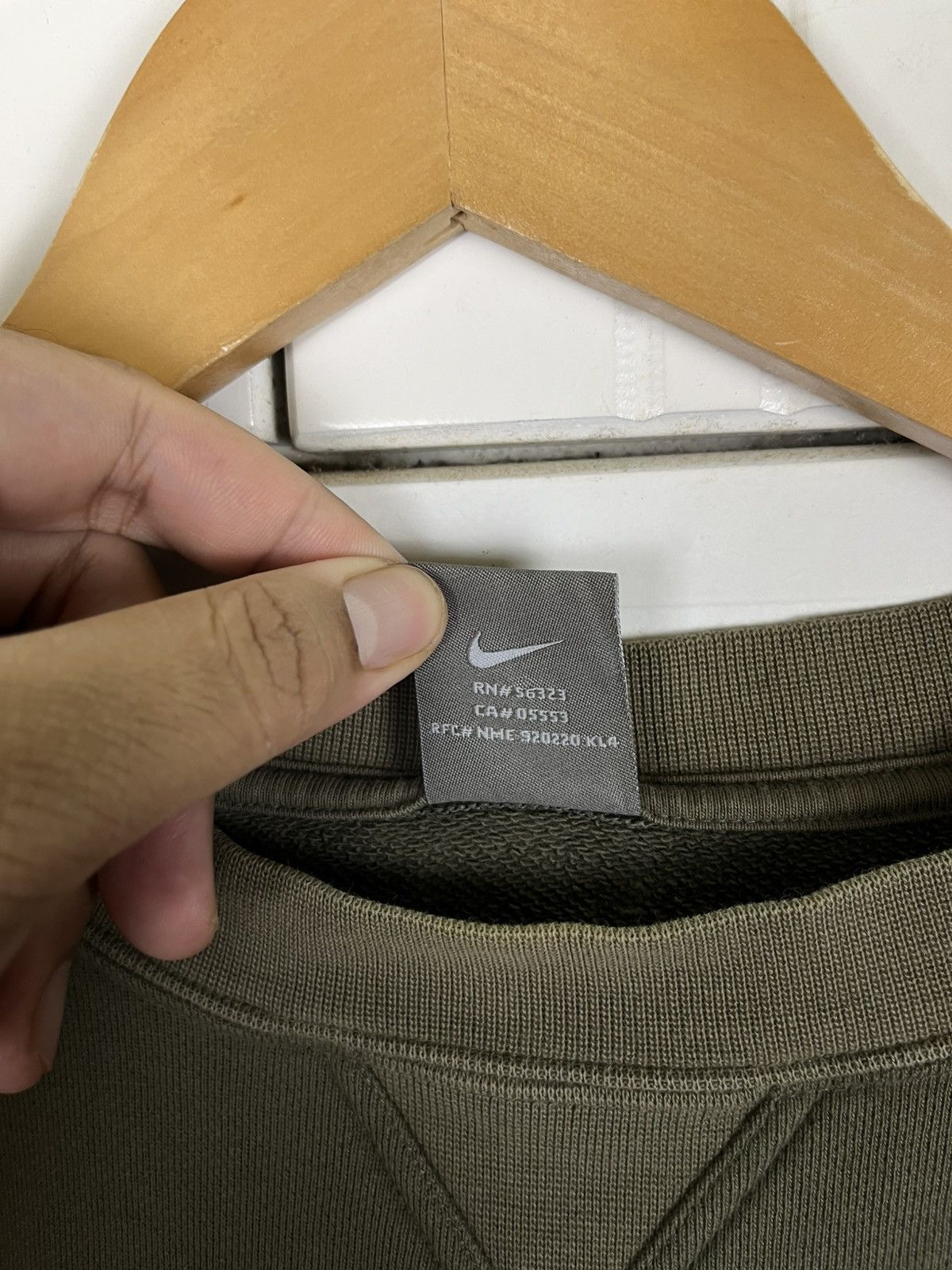 Vintage Nike Small Swoosh Olive Green