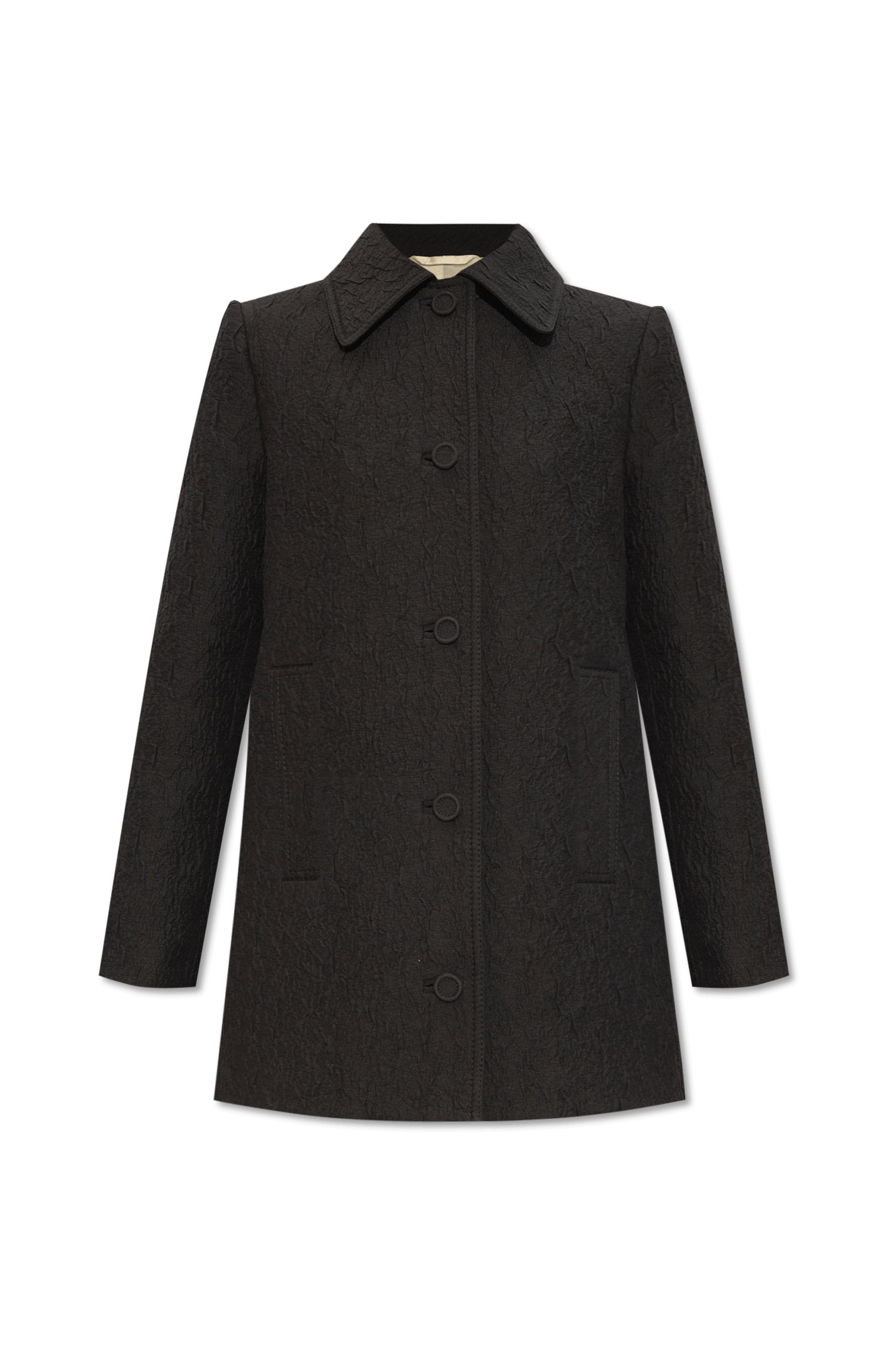 Gucci o1la5ras0526 Technical Cotton Coat in Black Size S / US 4 / IT 40 - 1 Thumbnail
