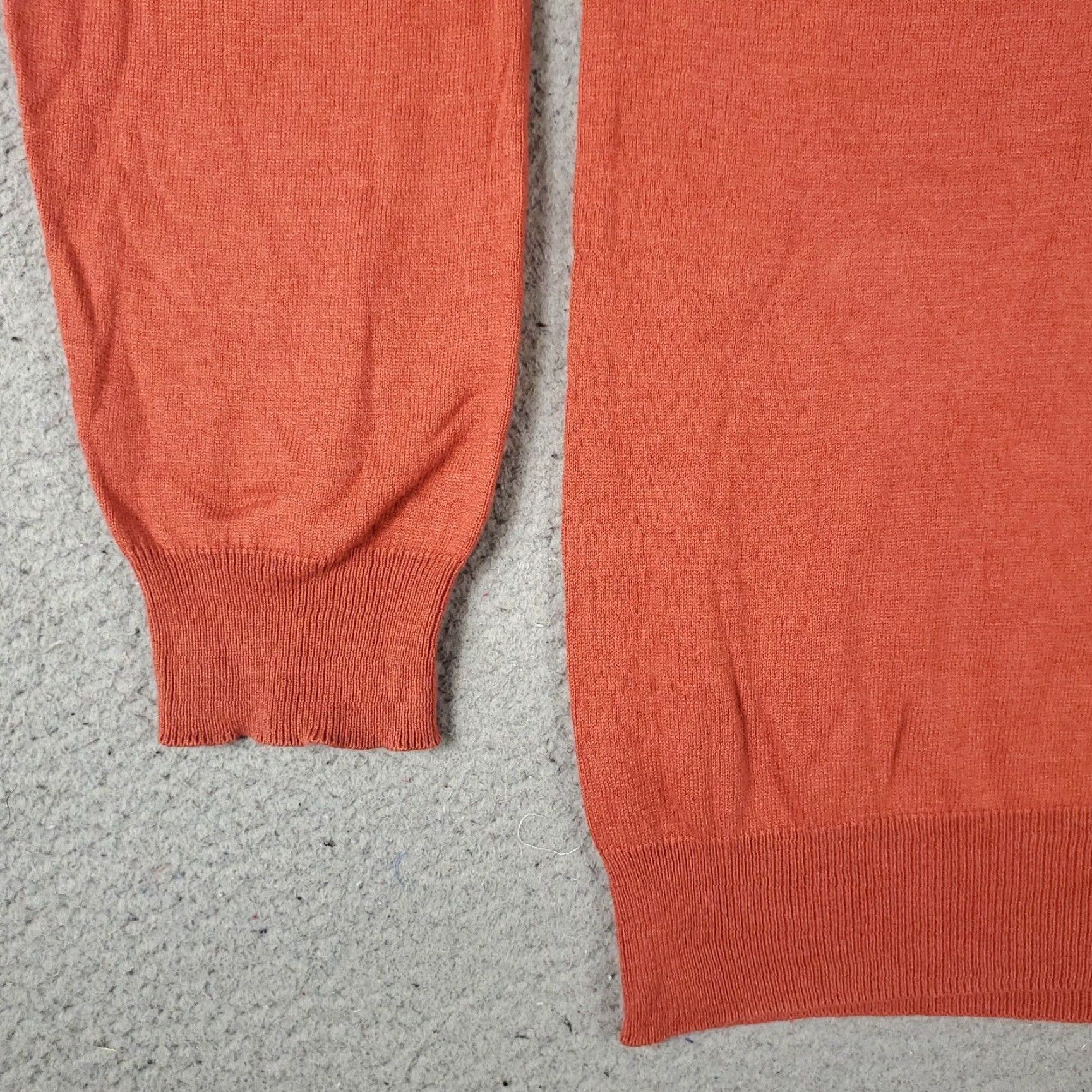 Nautica Nautica Mens Red Cable-Knit V-Neck Sweater Pullover Medium Size US M / EU 48-50 / 2 - 4 Thumbnail