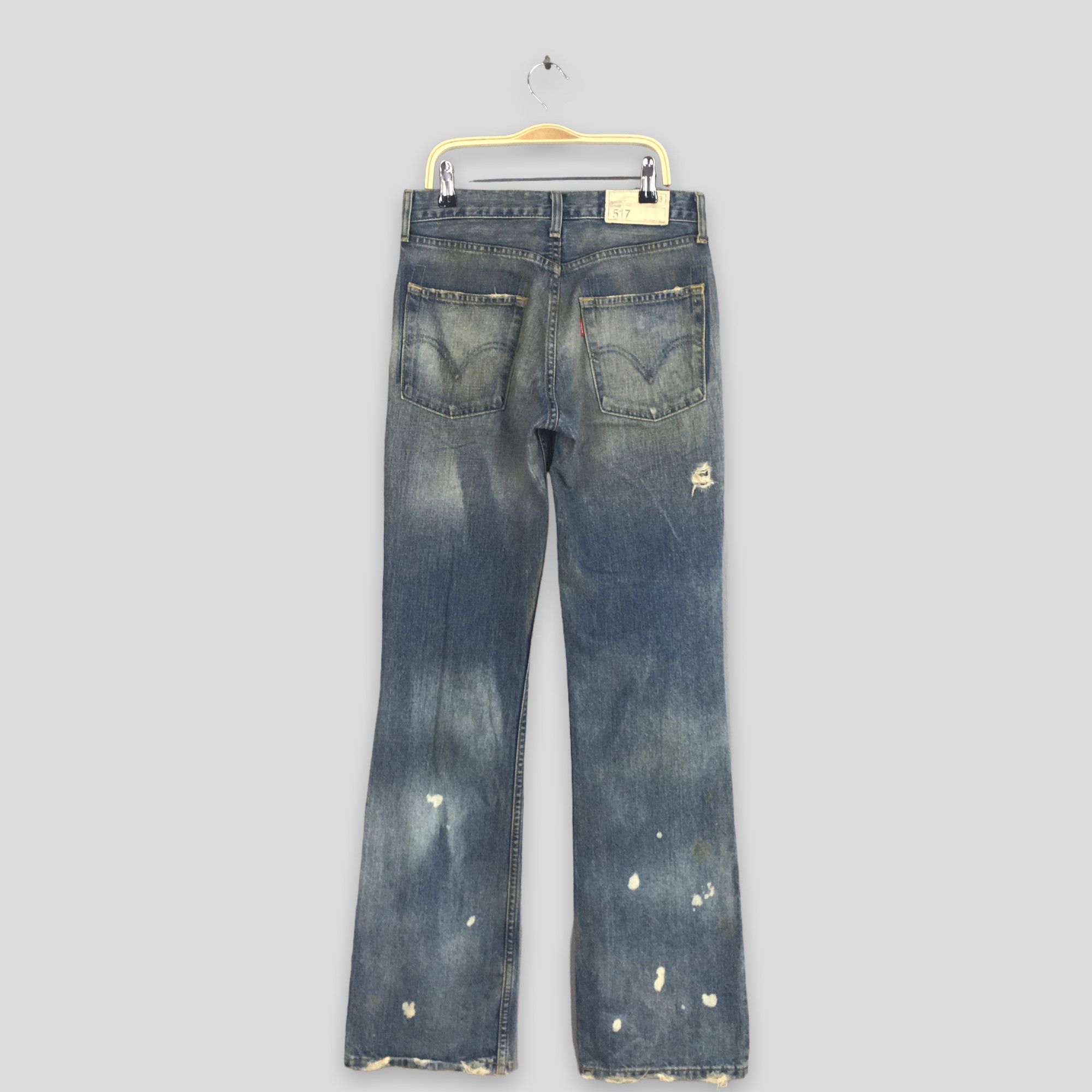 Levi's Size 28x33 Vintage 90s Levi's 517 Flared Bootcut Jeans S2012 Size US 28 / EU 44 - 9 Thumbnail