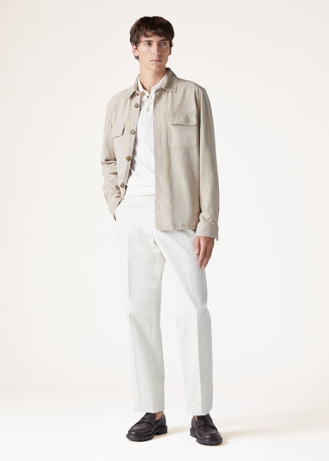 Loro Piana o1srvl11e0225 FAM1950 Cotton Polo Shirt in White Size US L / EU 52-54 / 3 - 6 Thumbnail