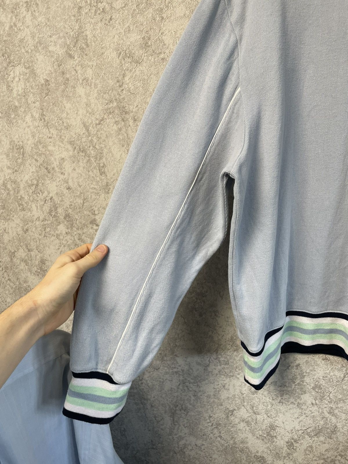 Yves Saint Laurent Vintage Yves Saint Laurent YSL Sweater Full Zip Blue Jumper Size US XXL / EU 58 / 5 - 16 Thumbnail