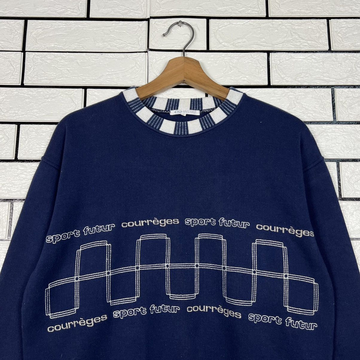 Courreges Vintage COURREGES Sport Futur Crewneck Sweatshirt #3992-C182 Size M / US 6-8 / IT 42-44 - 2 Thumbnail
