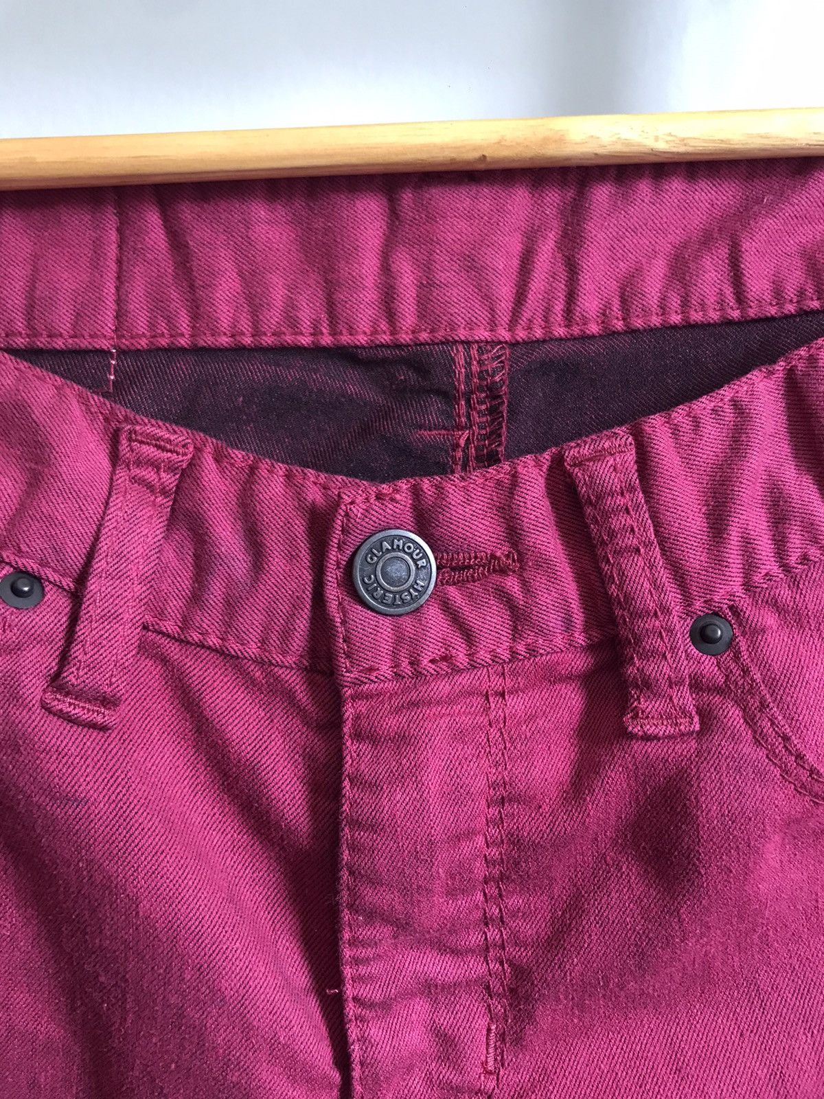 Hysteric Glamour Steal🔥 VINTAGE Hysteric Glamour Pink Jeans Size 23" - 8 Thumbnail