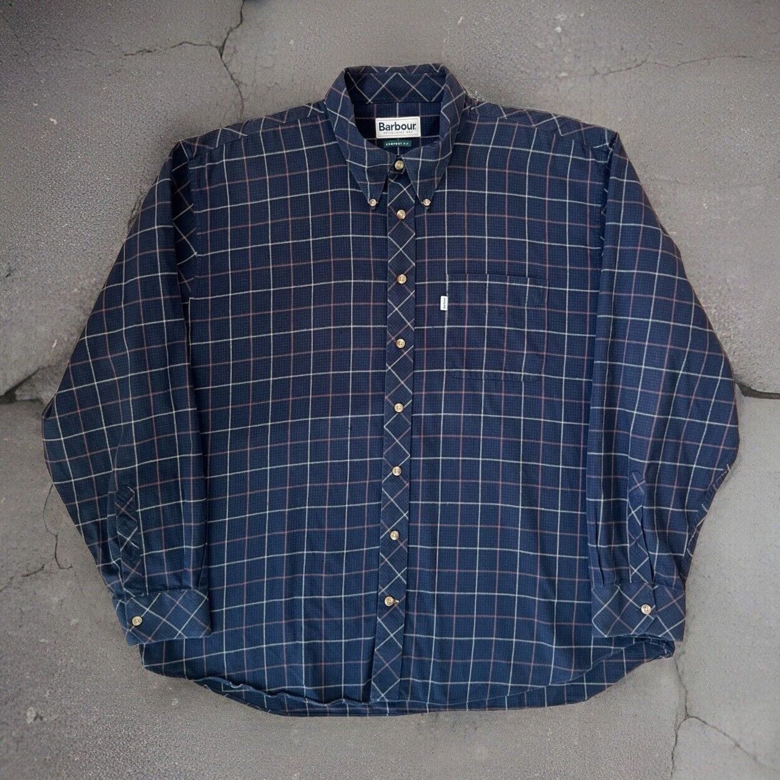 Barbour Barbour Comfort Fit Shirt XL Navy Casual Button Up Size US XL / EU 56 / 4 - 1 Thumbnail