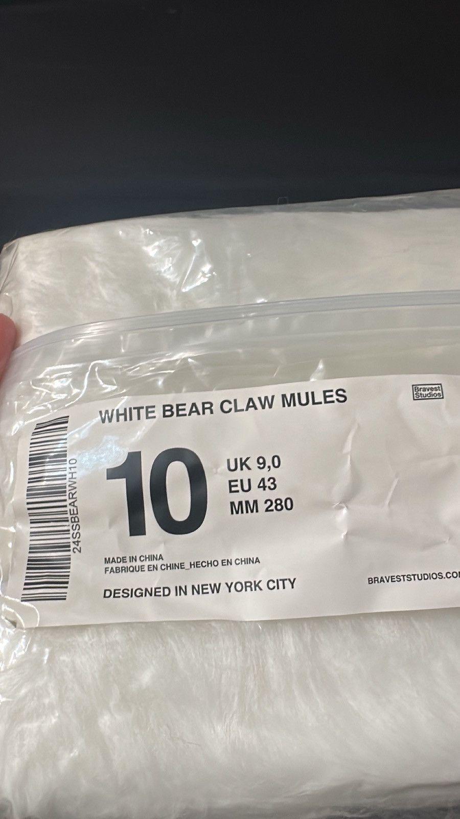Bravest Studios White Bear Claw Mules Size US 10 / EU 43 - 4 Thumbnail