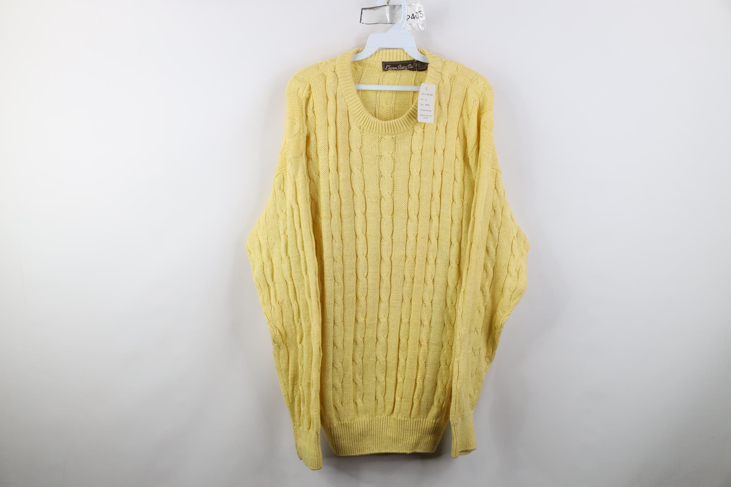 Vintage Deadstock Vintage 80s 90s Streetwear Chunky Cable Sweater Size US L / EU 52-54 / 3 - 1 Thumbnail