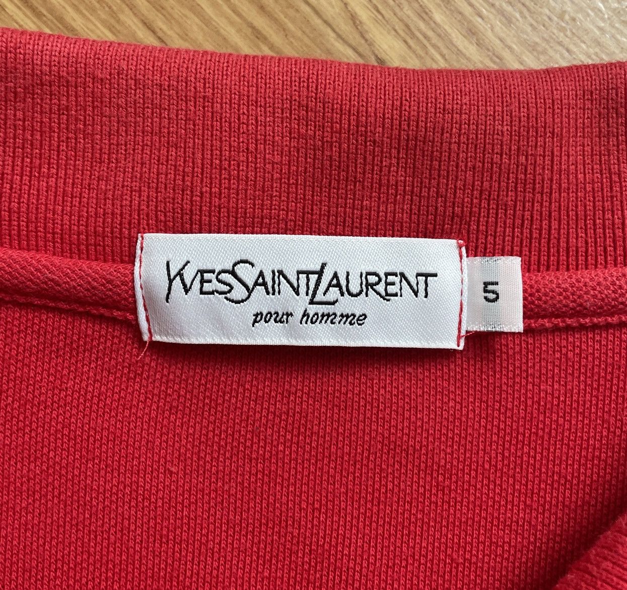 Yves Saint Laurent Vintage Yves Saint Laurent Men’s Red Polo T Shirt Size US XL / EU 56 / 4 - 11 Thumbnail