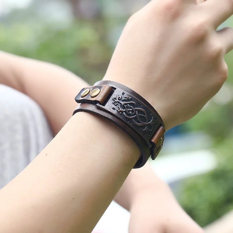 Jewelry × Leather Retro Leather Bracelet Size ONE SIZE - 3 Thumbnail
