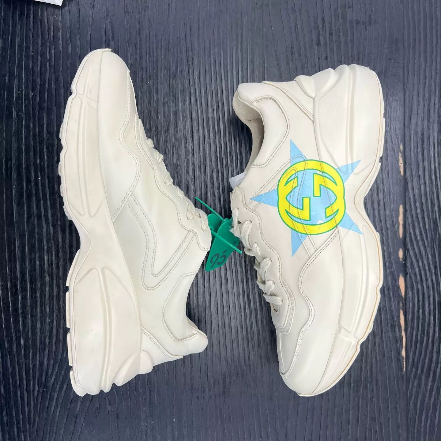 Gucci Gucci Rhyton Blue Yellow Star Sneaker Size 7 (US41) Size US 8 / EU 41 - 3 Thumbnail