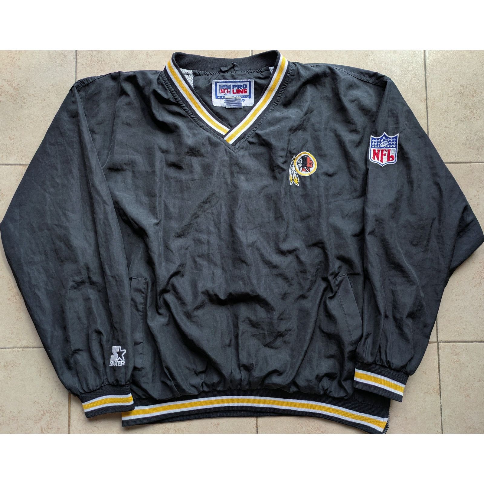 NFL × Starter Washington Redskins 90s STARTER Pullover L black NFL Pro vtg Size US L / EU 52-54 / 3 - 4 Thumbnail