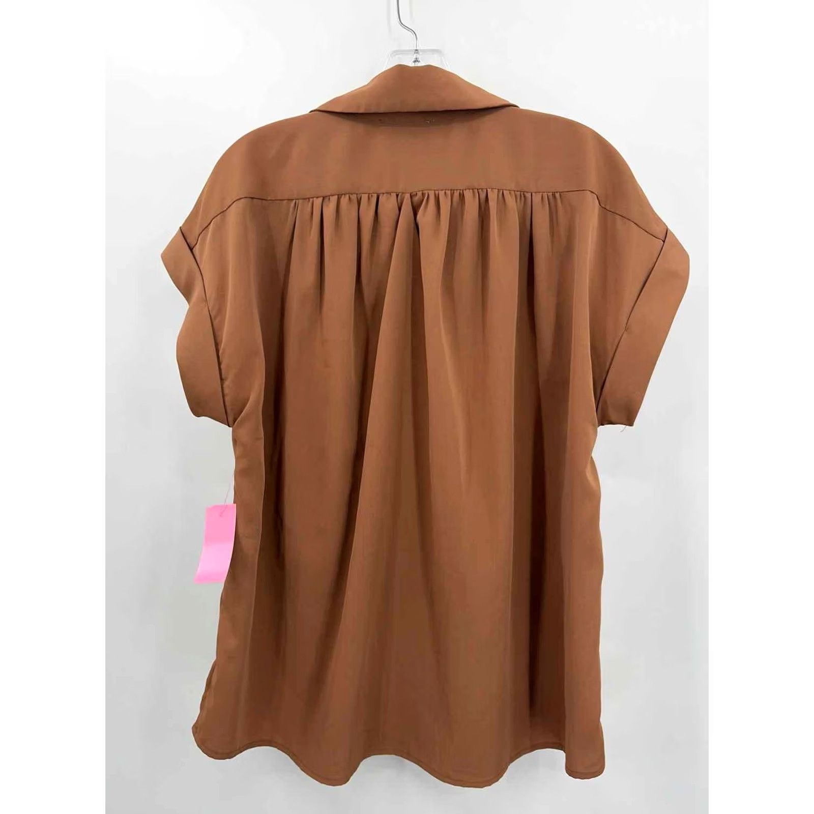 Vintage Entro Brown Blouse Size Large Size L / US 10 / IT 46 - 2 Thumbnail