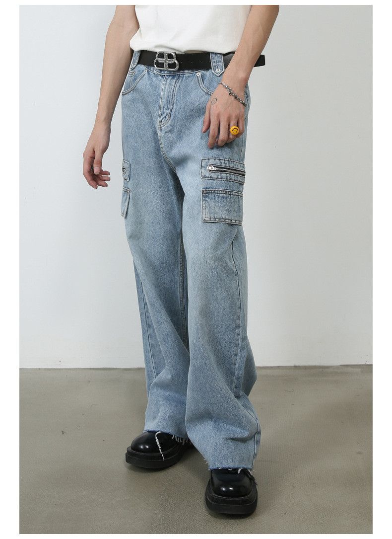 Japanese Brand American street straight leg wide-leg cargo jeans for men Size US 32 / EU 48 - 3 Thumbnail