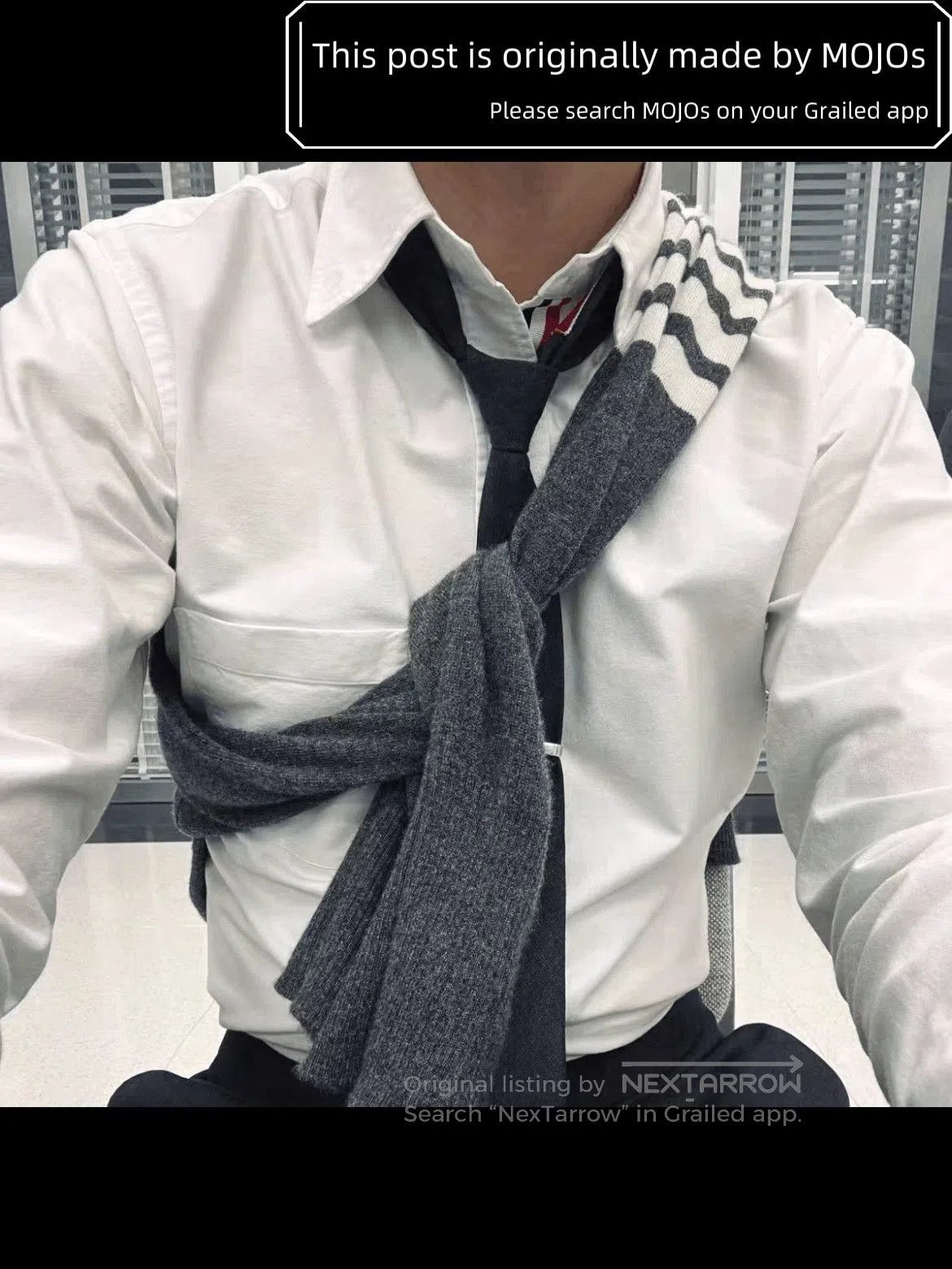 Thom Browne Sz 3 Thom Browne Front Triple Stripe White Shirt. Size US L / EU 52-54 / 3 - 6 Thumbnail