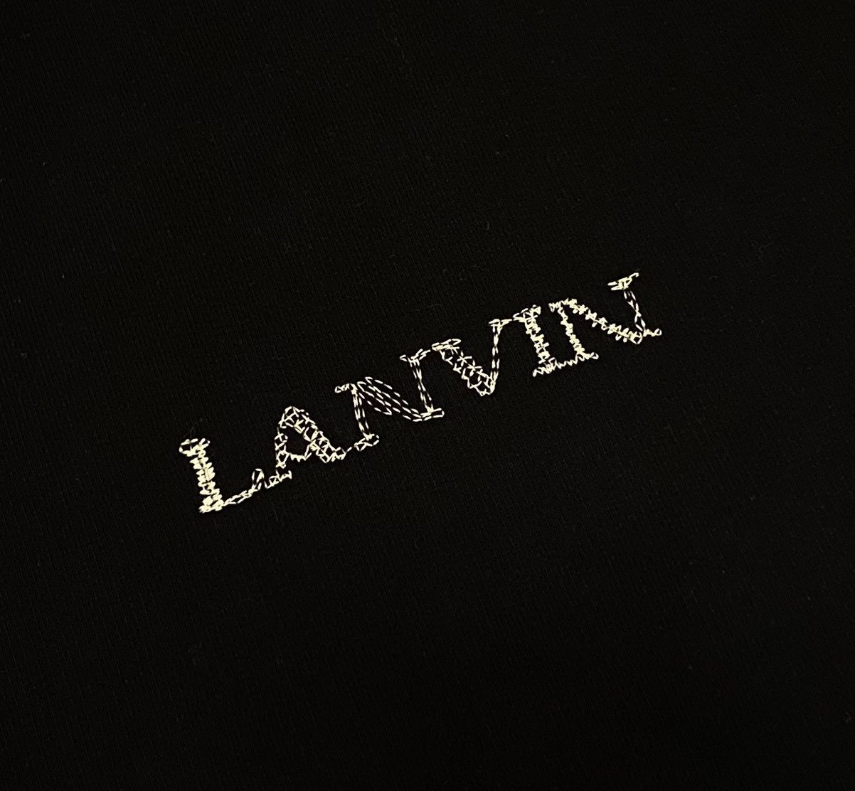 Lanvin Lanvin Paris Embroidered Centre Logo Hoodie Black x Luxury Size US M / EU 48-50 / 2 - 3 Thumbnail