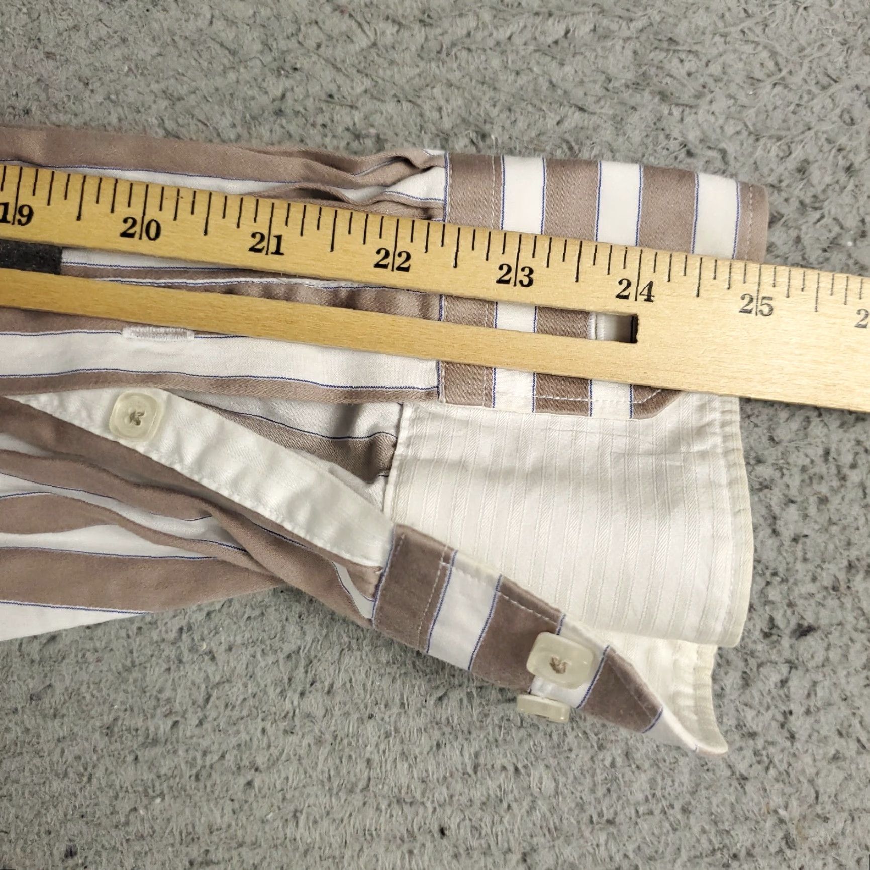 BUGATCHI Bugatchi Uomo Shirt Mens Size Large Brown Striped Button-Up Long Sleeve Classic Fit Size US L / EU 52-54 / 3 - 7 Thumbnail